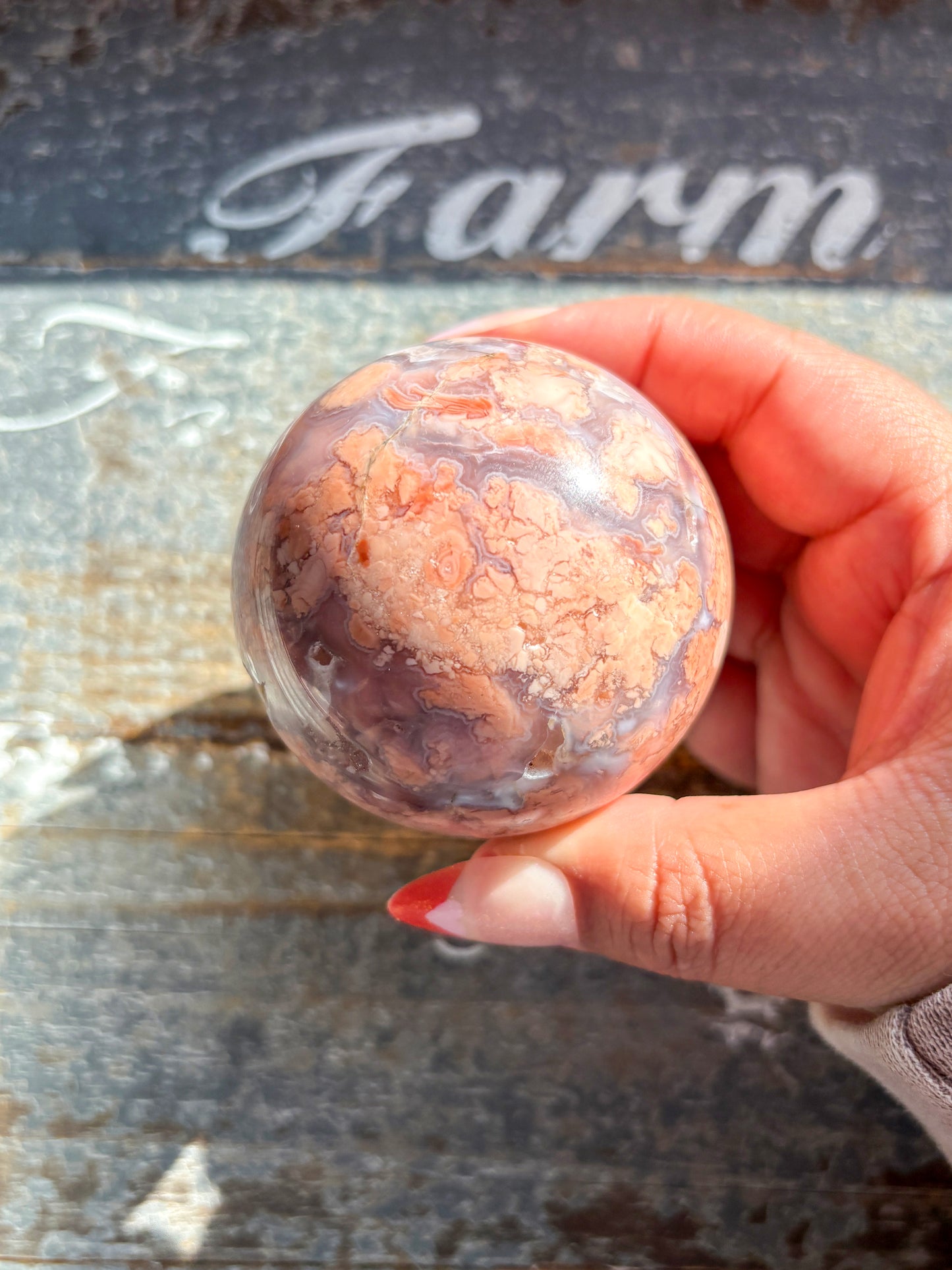 Gorgeous Cotton Candy Pink Agate with Druzy Sphere from Mexico