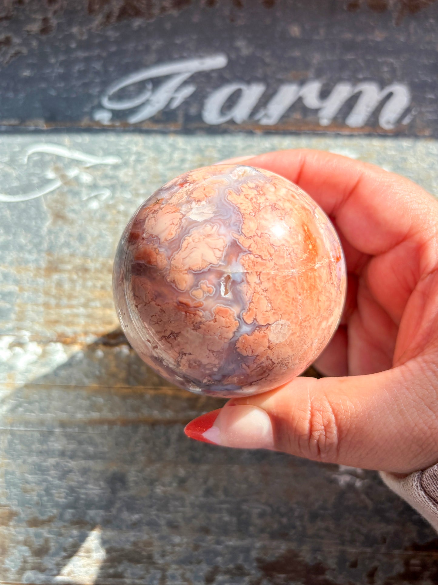 Gorgeous Cotton Candy Pink Agate with Druzy Sphere from Mexico