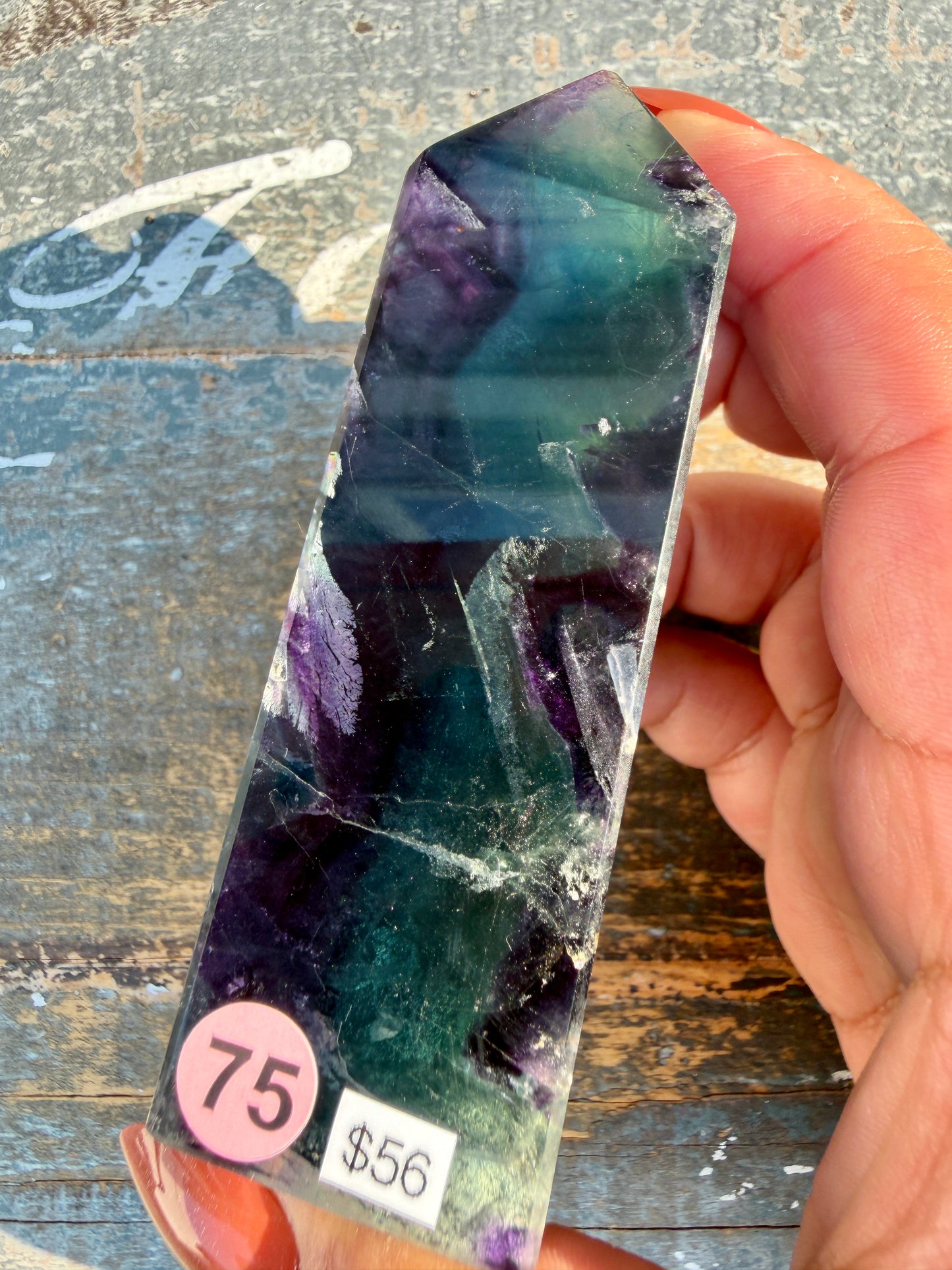 Gorgeous Rainbow Fluorite Tower | Opt 75