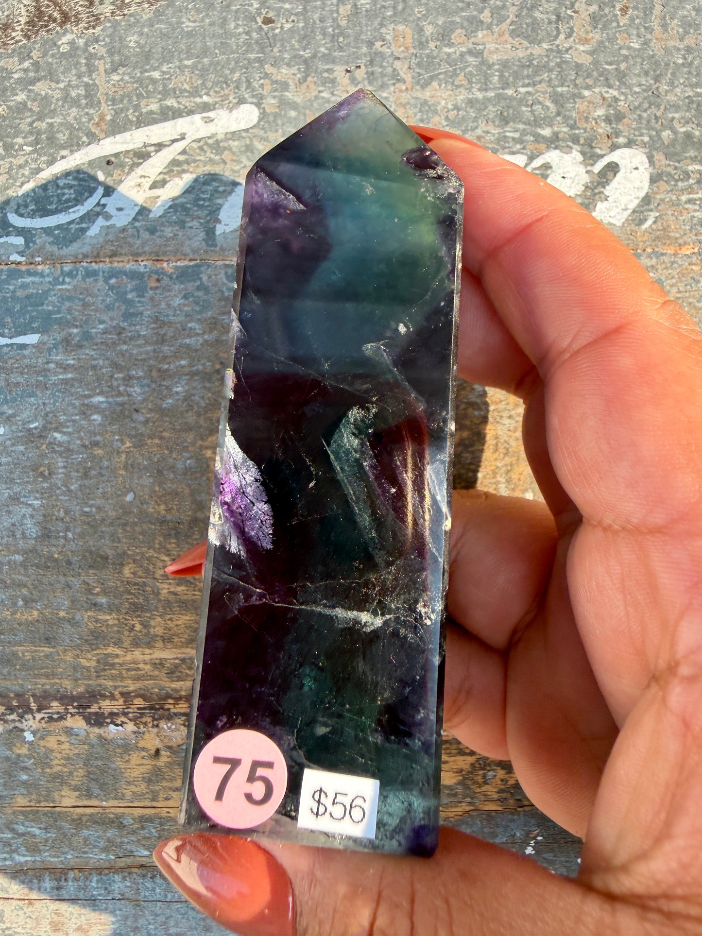 Gorgeous Rainbow Fluorite Tower | Opt 75