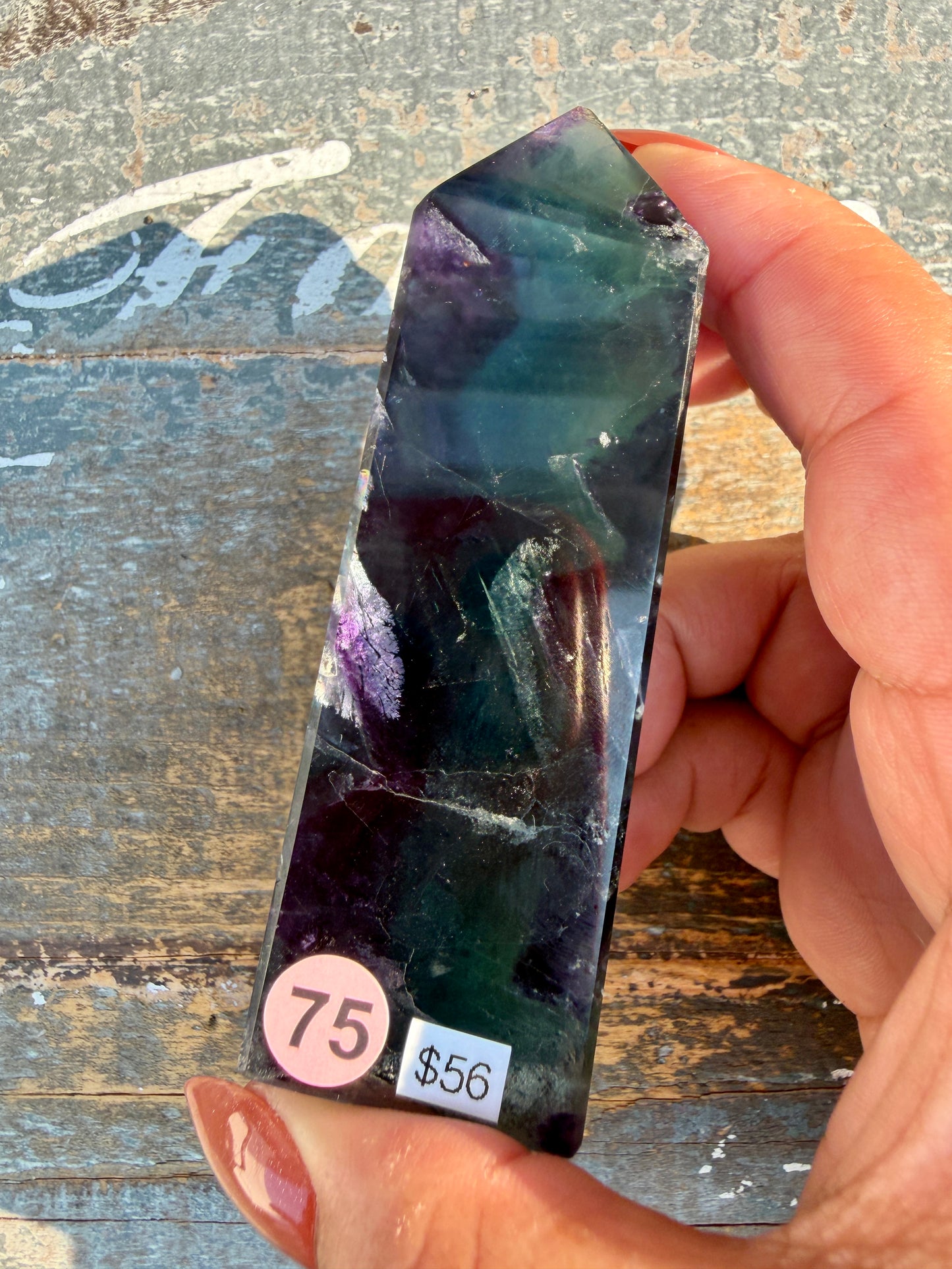 Gorgeous Rainbow Fluorite Tower | Opt 75