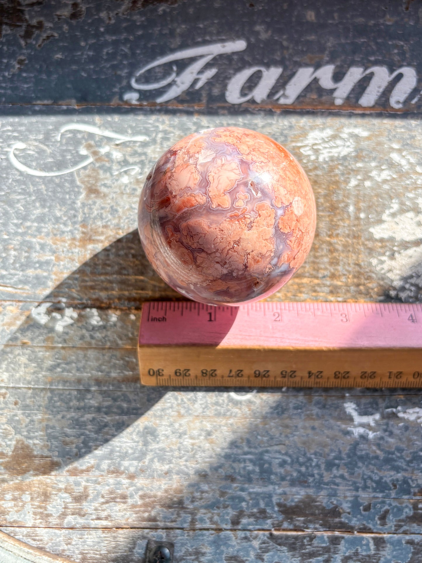 Gorgeous Cotton Candy Pink Agate with Druzy Sphere from Mexico