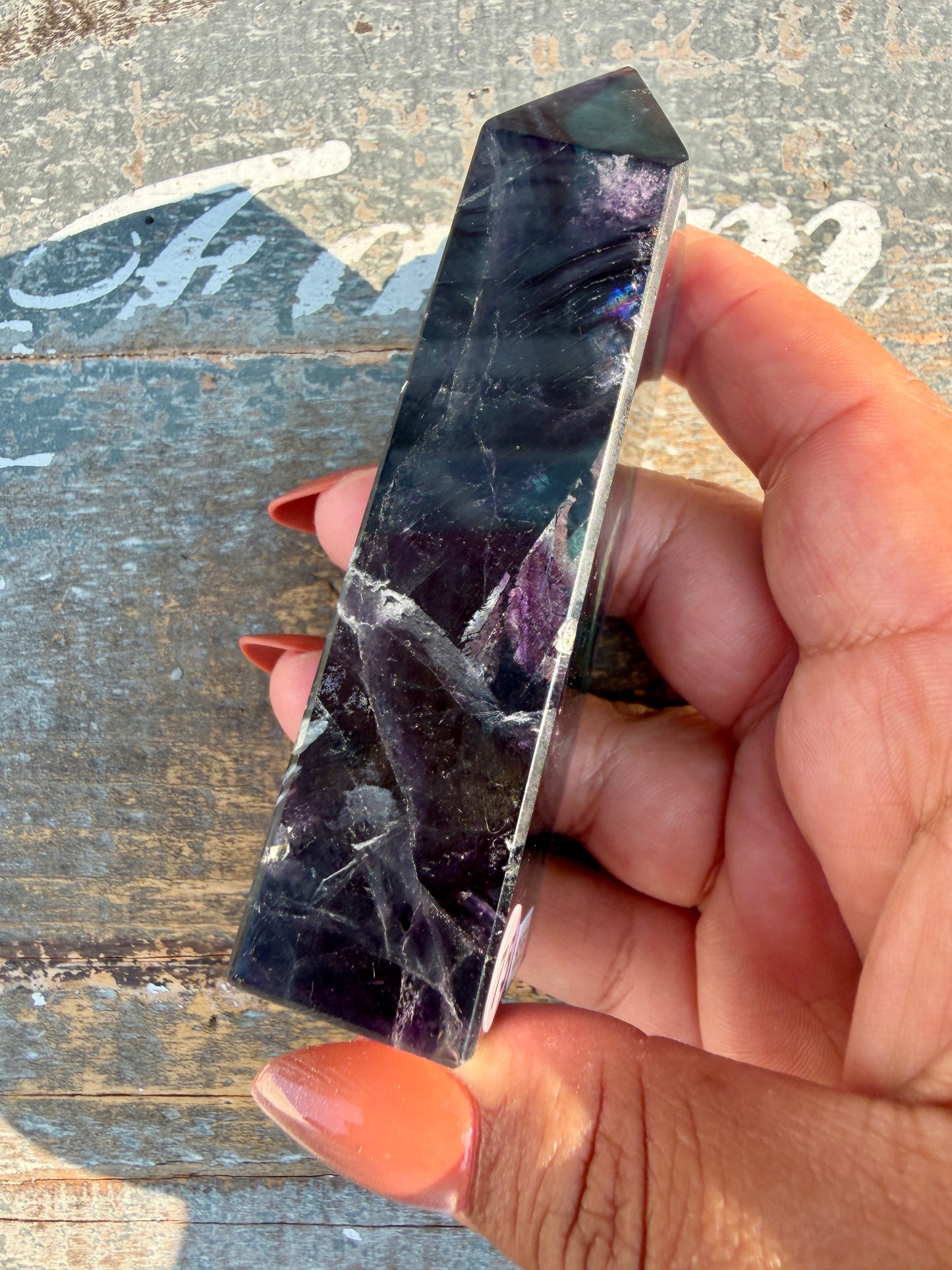 Gorgeous Rainbow Fluorite Tower | Opt 75
