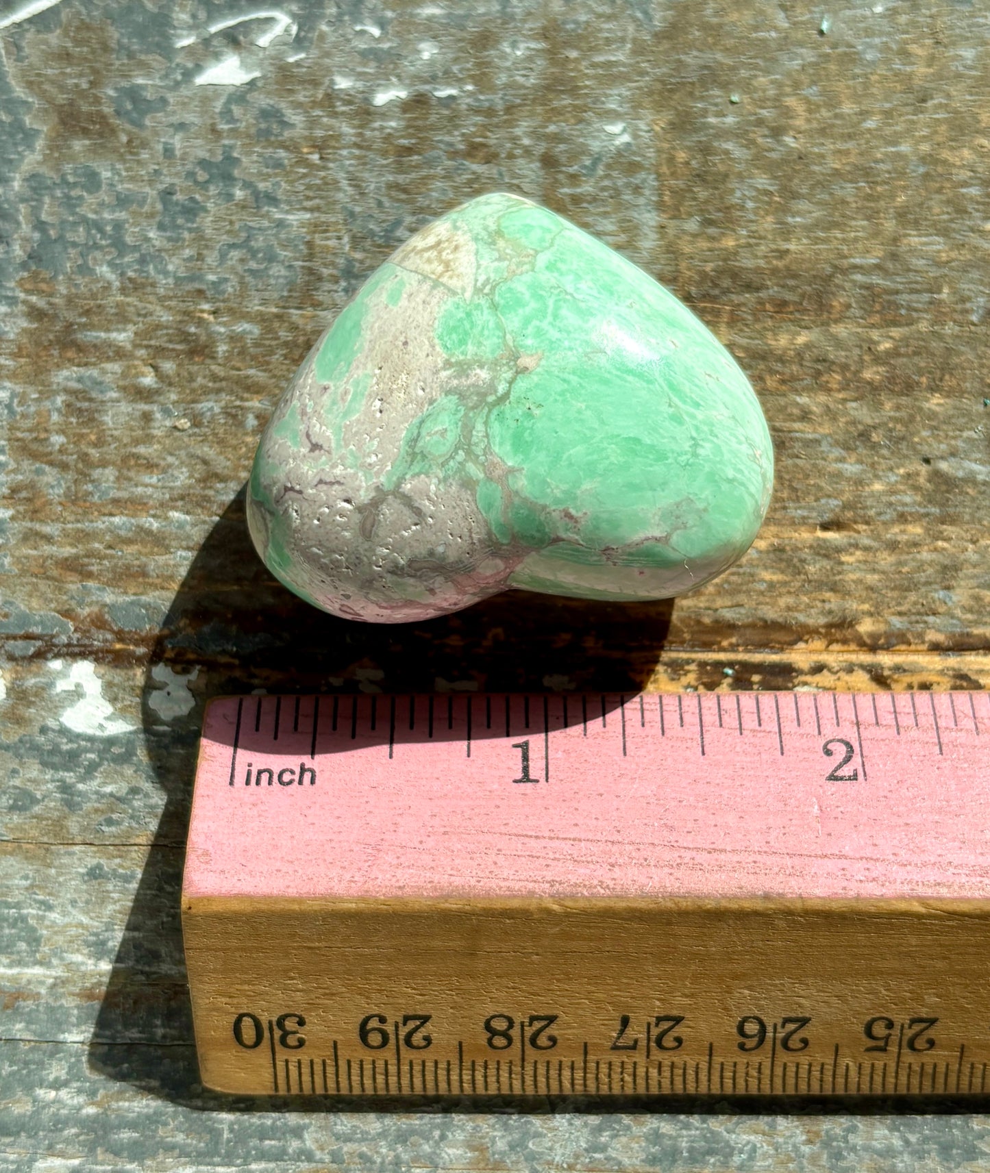 Gorgeous Green Variscite Hand Carved Heart from Utah