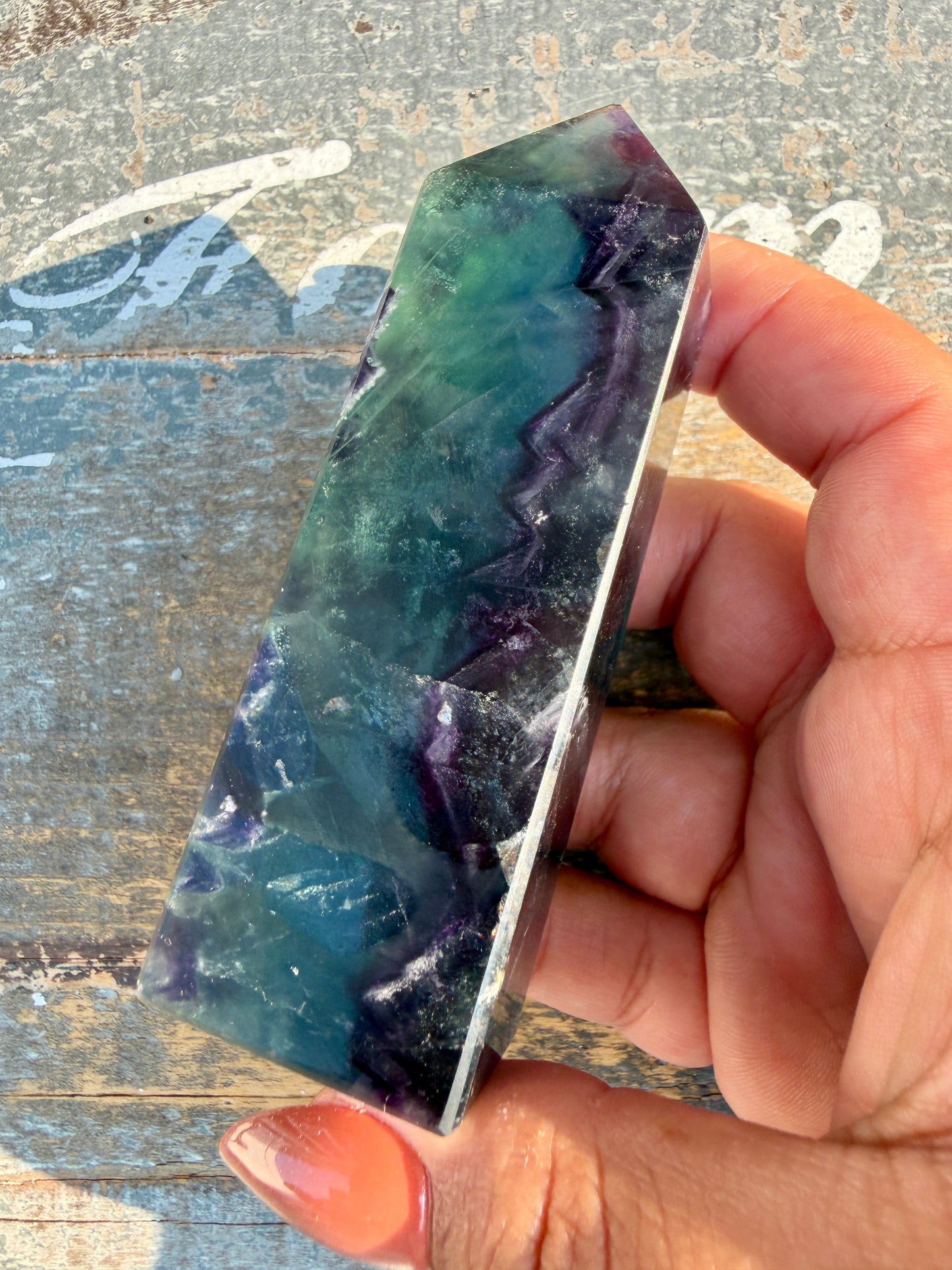 Gorgeous Rainbow Fluorite Tower | Opt 75
