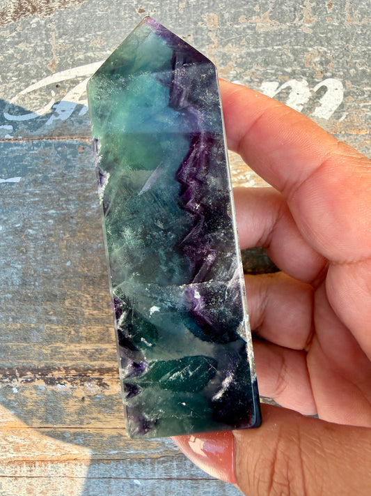 Gorgeous Rainbow Fluorite Tower | Opt 75