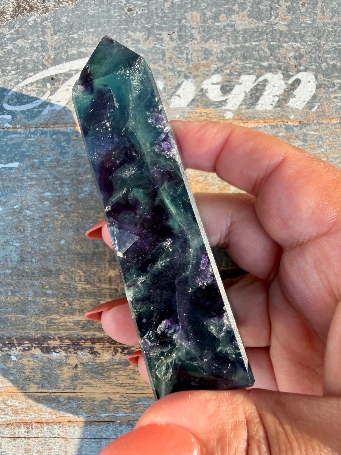 Gorgeous Rainbow Fluorite Tower | Opt 75