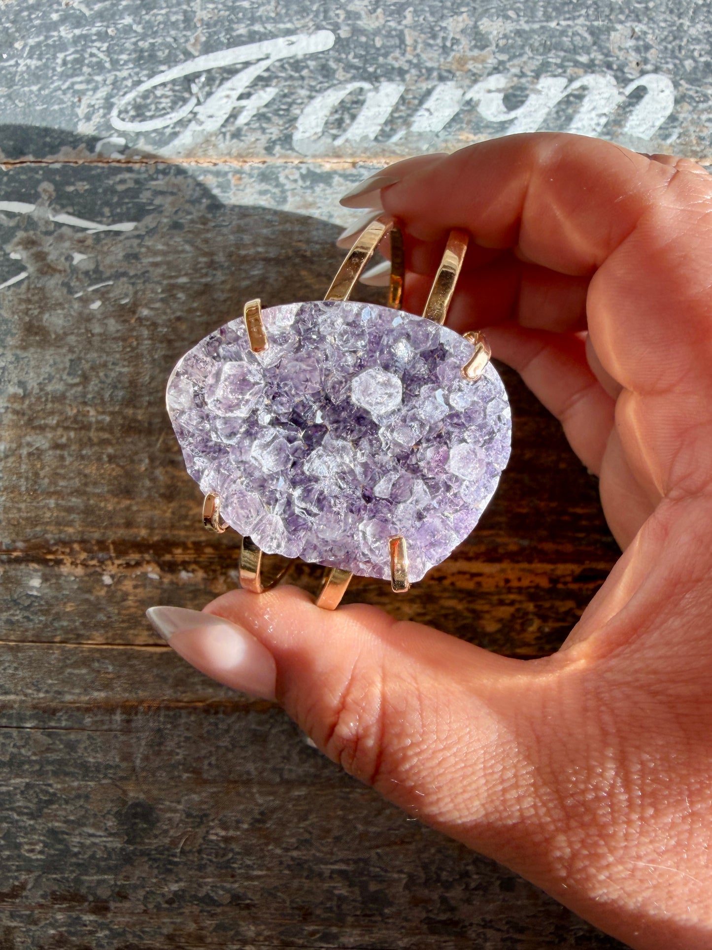 Gorgeous Druzy Amethyst Bracelet | Opt F