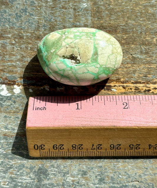 Gorgeous Green Variscite Palm Stone from Utah