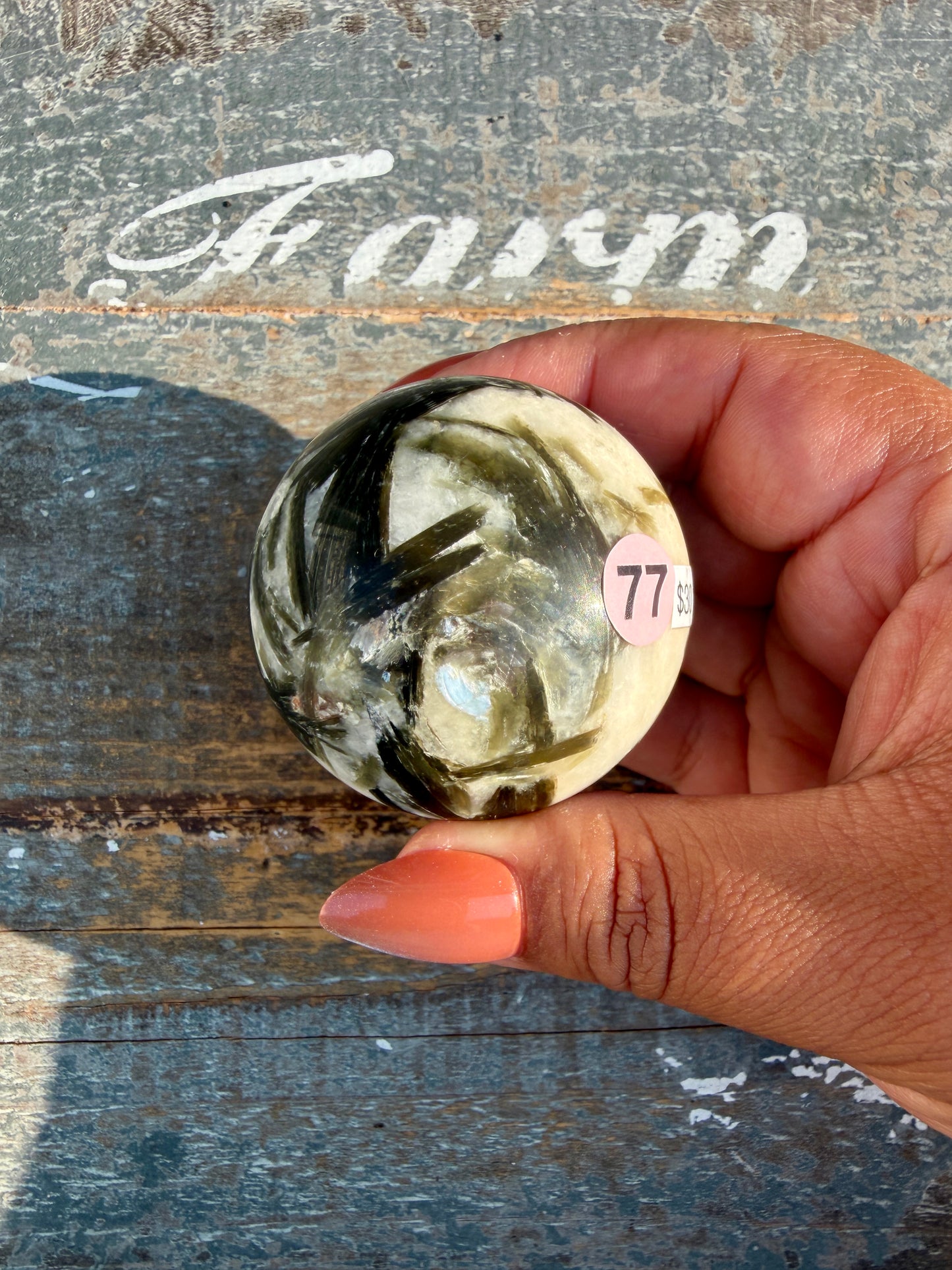 Gorgeous Green Tourmaline & Mica Sphere | Opt 77