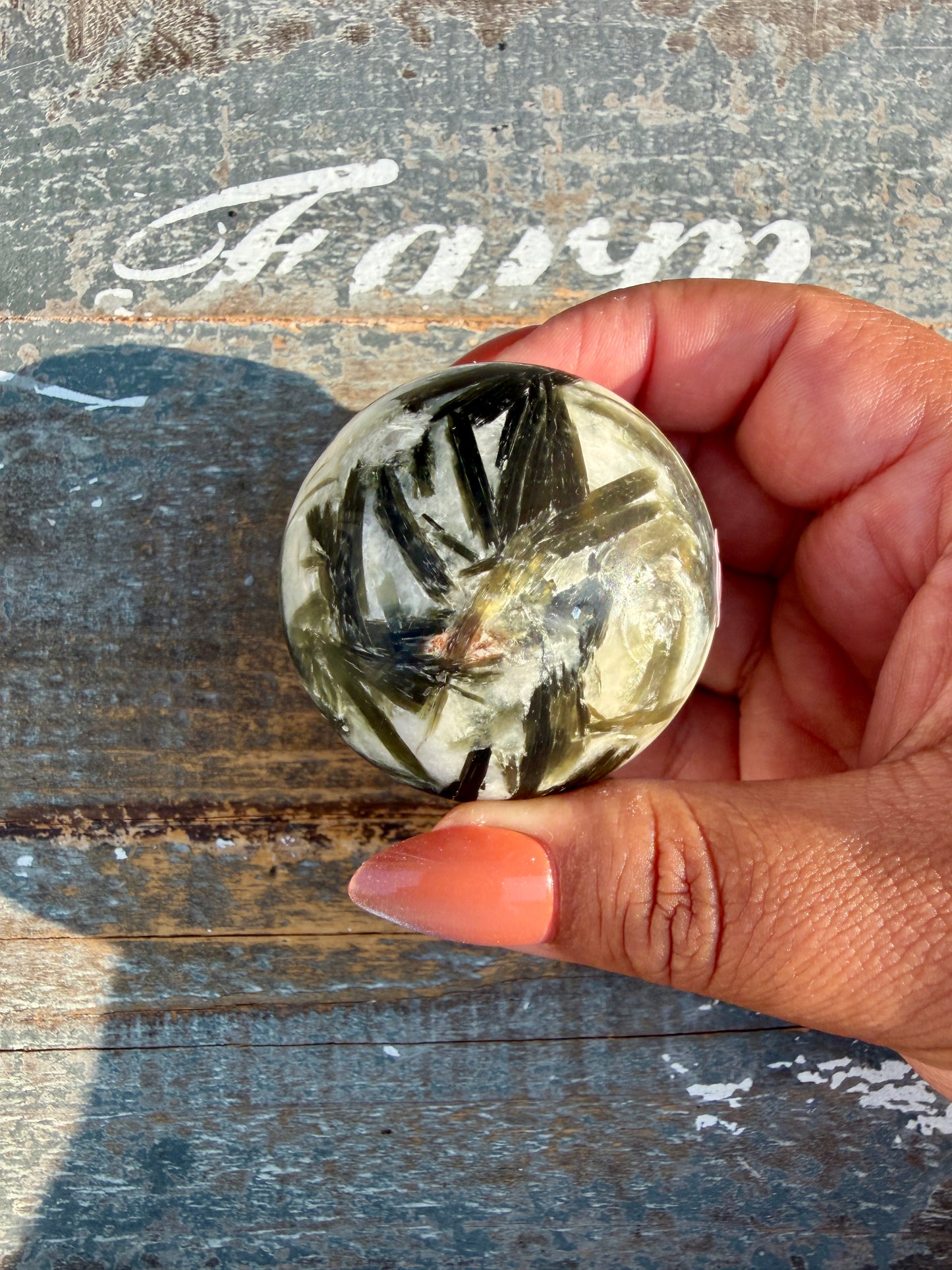 Gorgeous Green Tourmaline & Mica Sphere | Opt 77