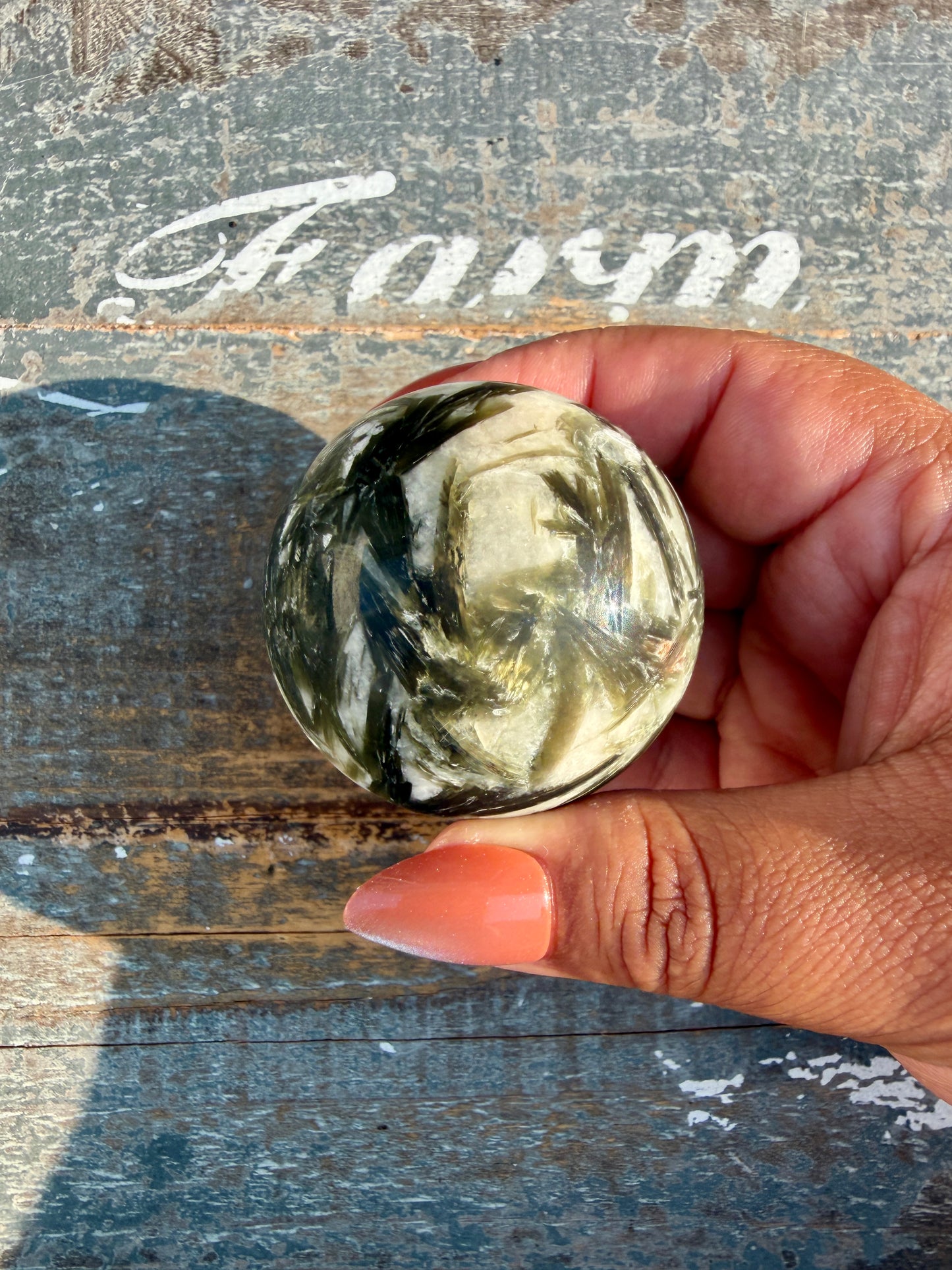 Gorgeous Green Tourmaline & Mica Sphere | Opt 77