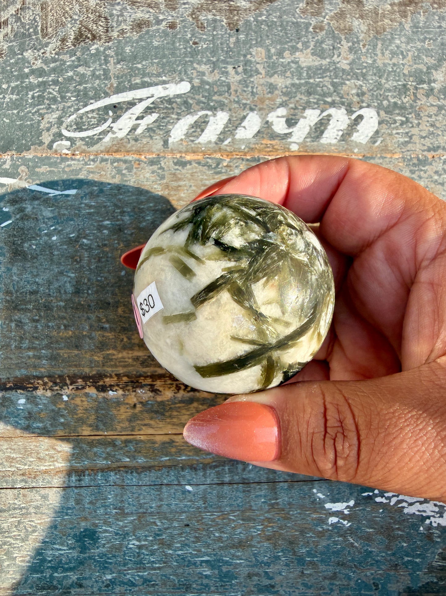 Gorgeous Green Tourmaline & Mica Sphere | Opt 77