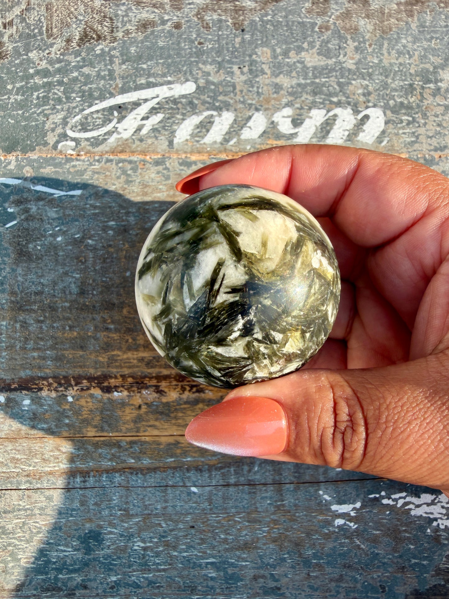 Gorgeous Green Tourmaline & Mica Sphere | Opt 77