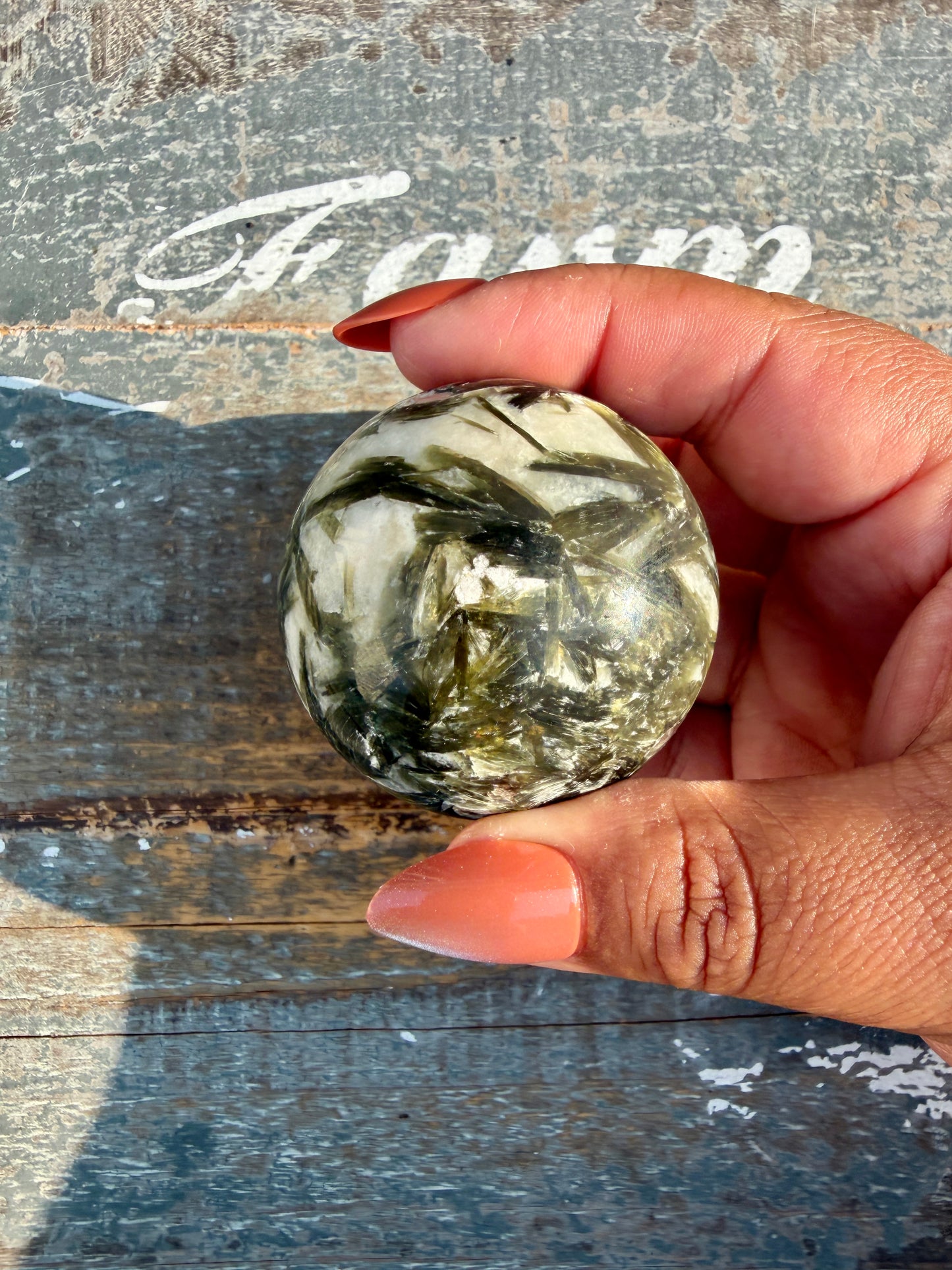 Gorgeous Green Tourmaline & Mica Sphere | Opt 77