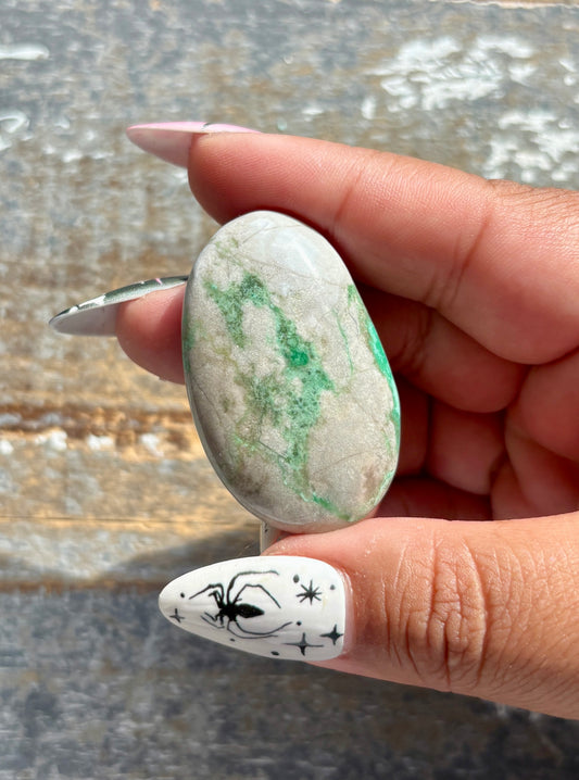 Gorgeous Green Variscite Palm Stone from Utah