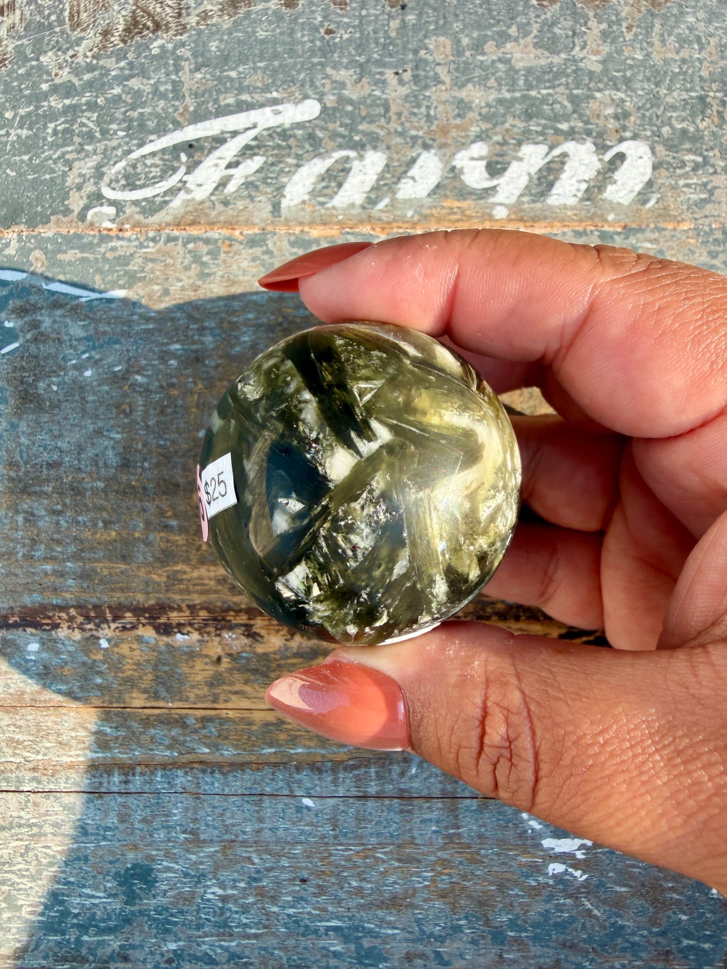 Gorgeous Green Tourmaline & Mica Sphere | Opt 76
