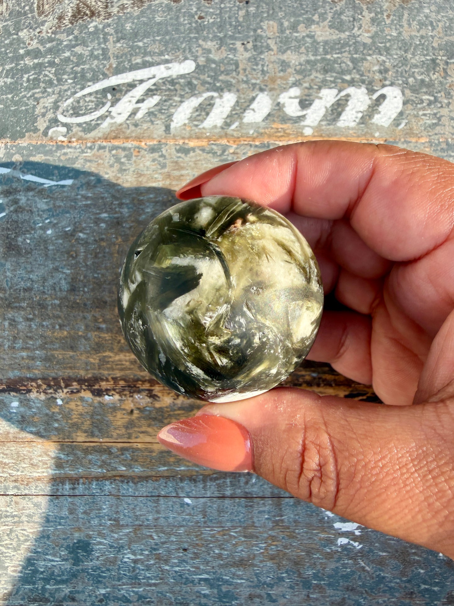 Gorgeous Green Tourmaline & Mica Sphere | Opt 76