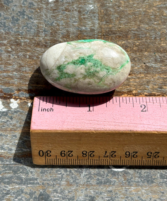 Gorgeous Green Variscite Palm Stone from Utah