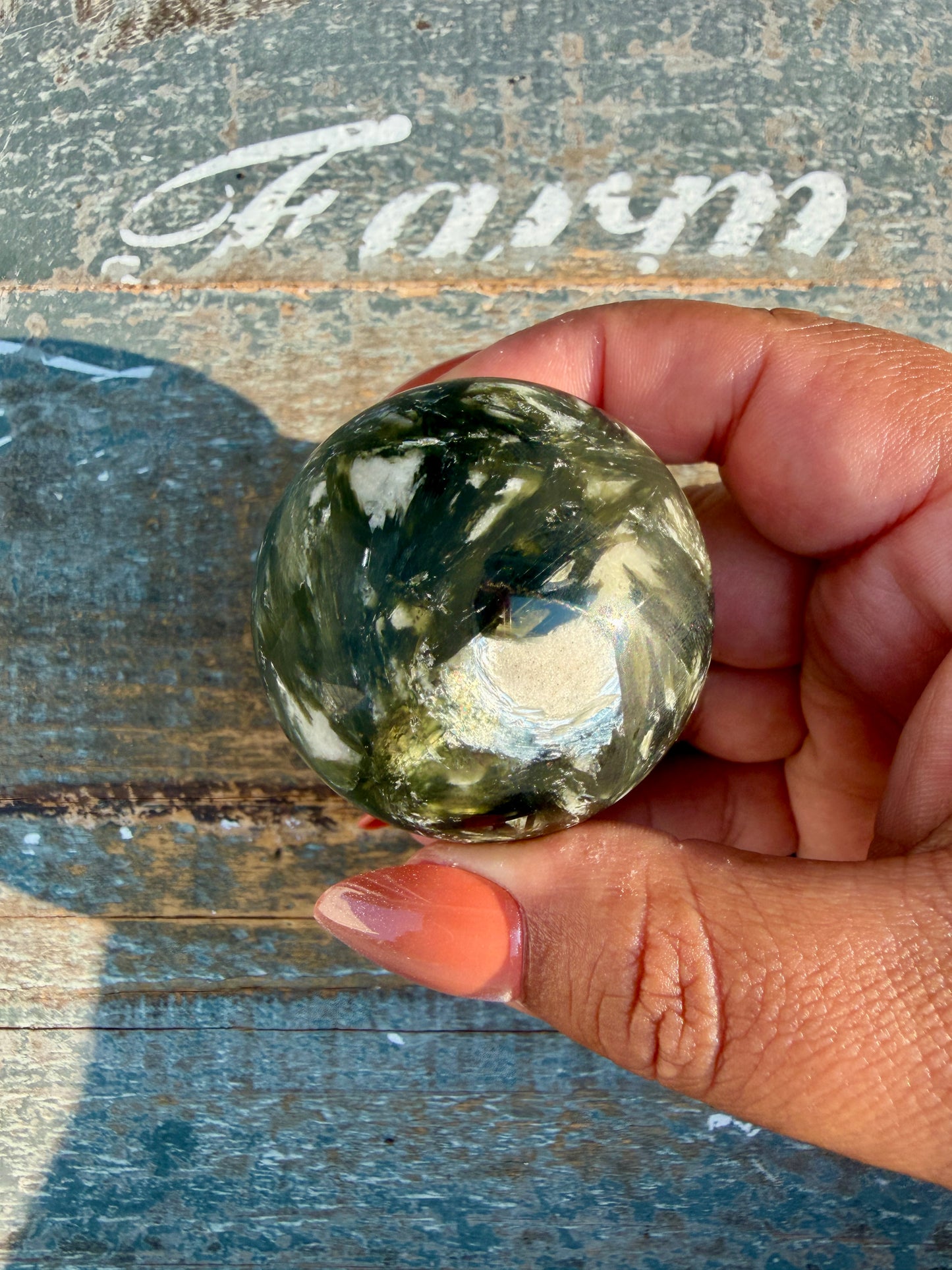 Gorgeous Green Tourmaline & Mica Sphere | Opt 76
