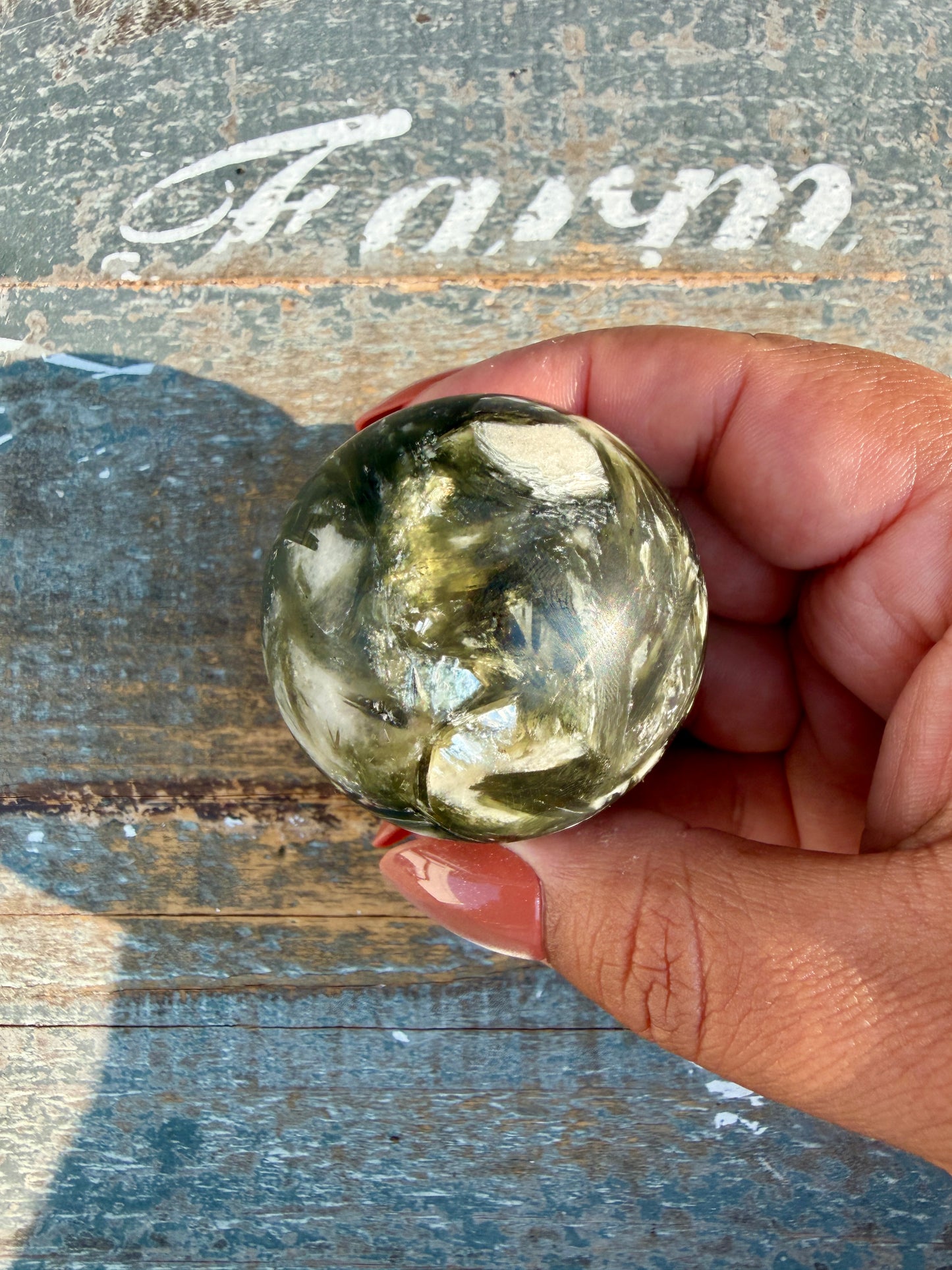 Gorgeous Green Tourmaline & Mica Sphere | Opt 76