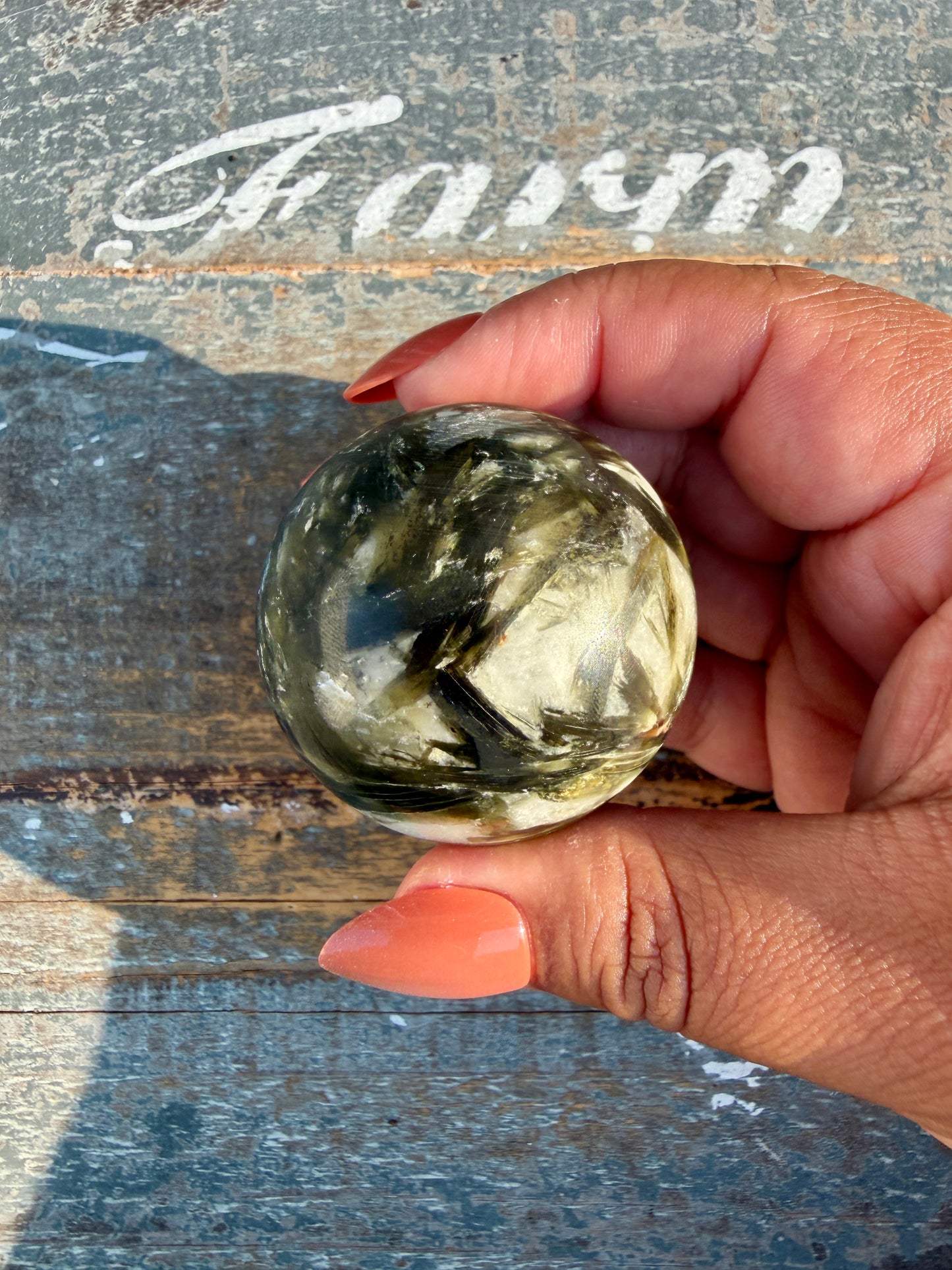 Gorgeous Green Tourmaline & Mica Sphere | Opt 76