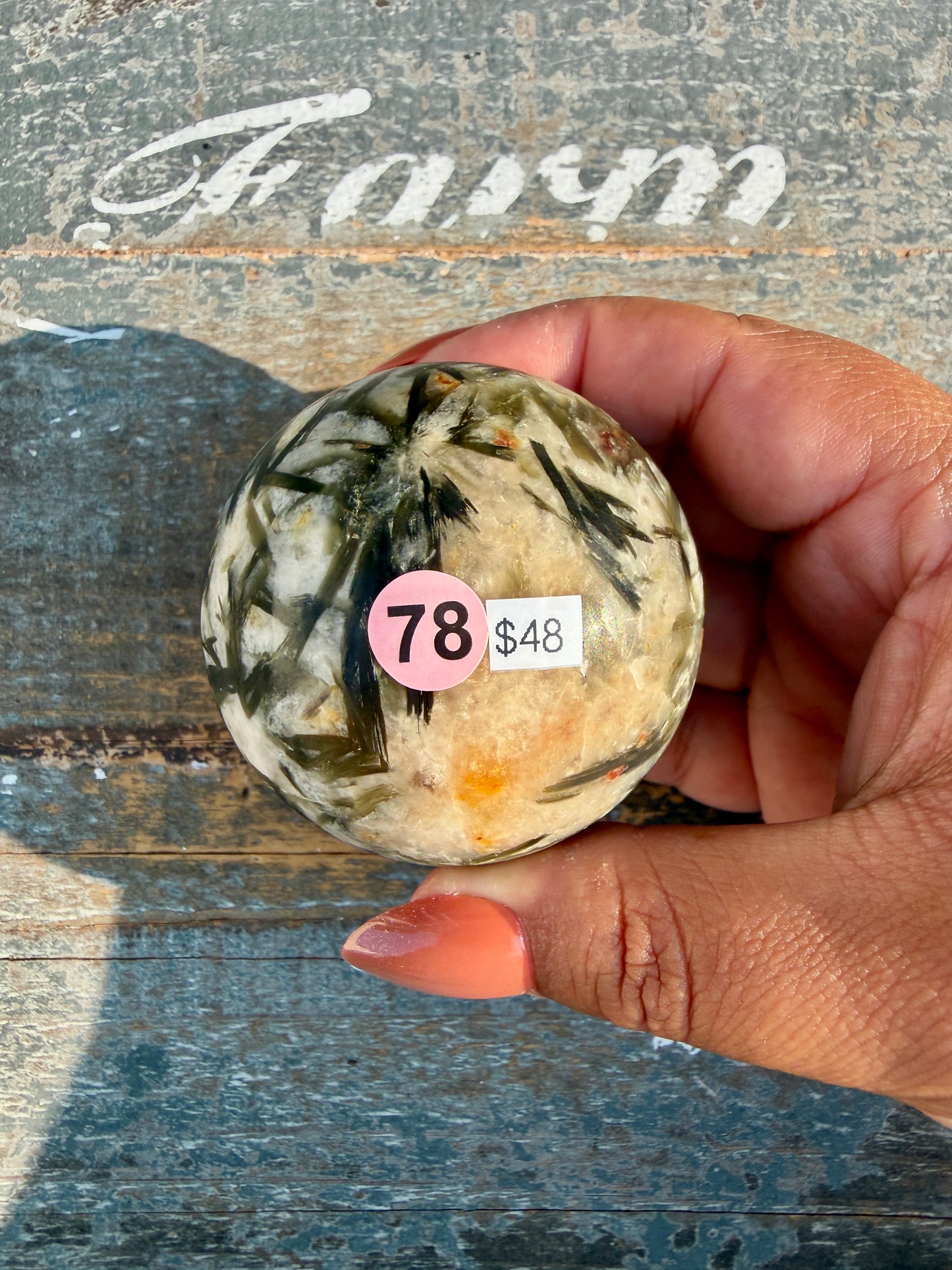 Gorgeous Green Tourmaline & Mica Sphere | Opt 78