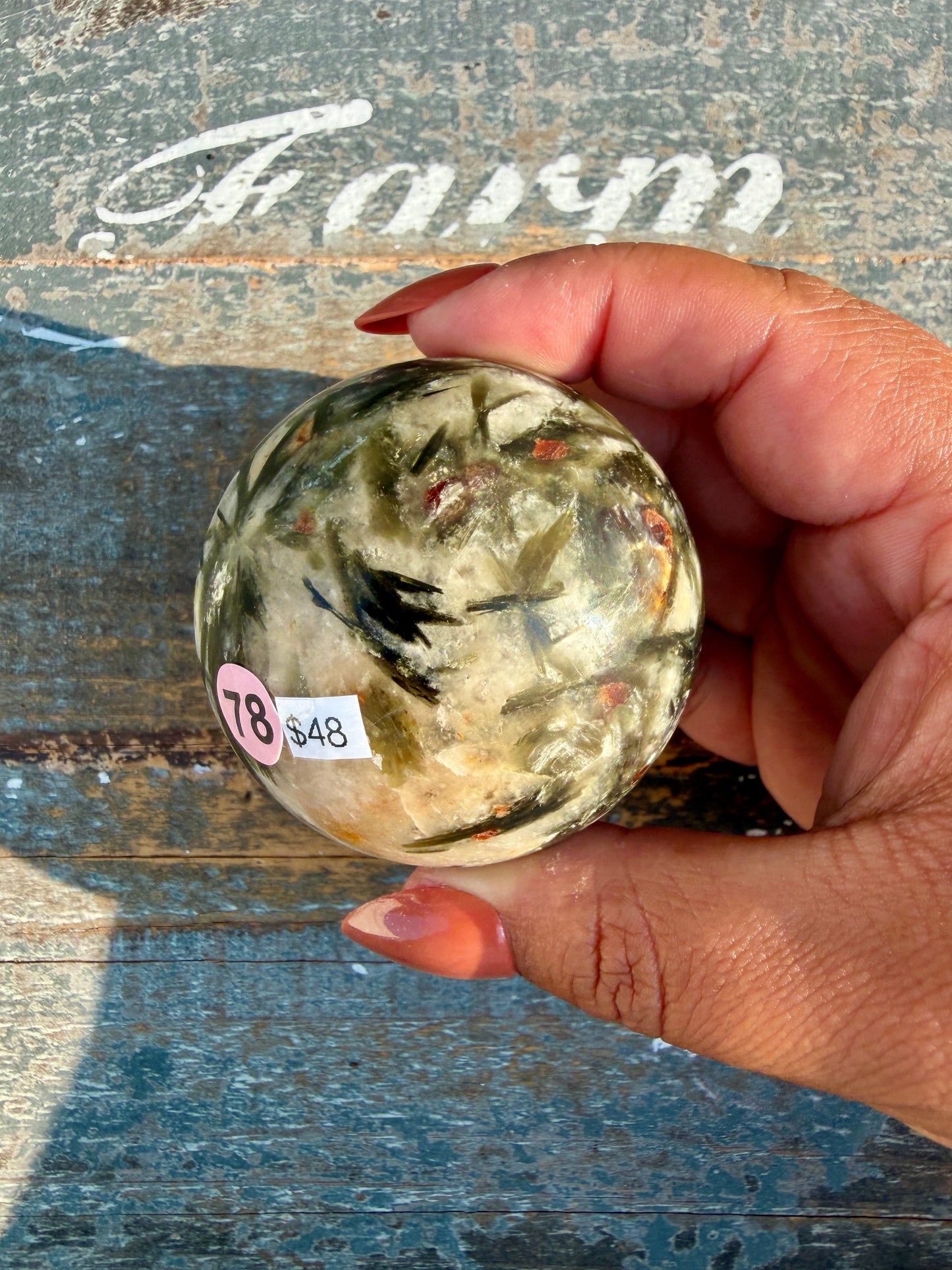 Gorgeous Green Tourmaline & Mica Sphere | Opt 78