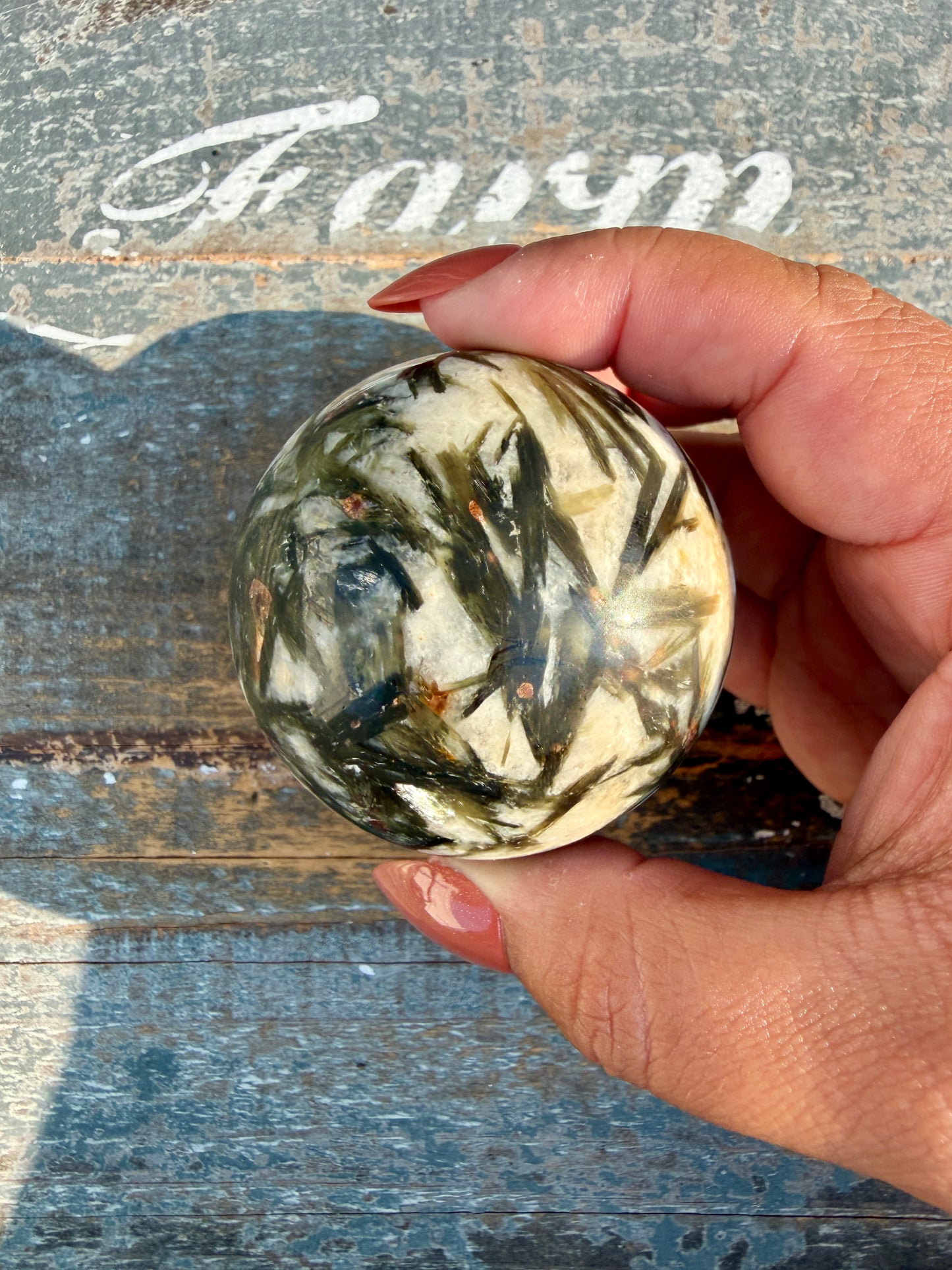 Gorgeous Green Tourmaline & Mica Sphere | Opt 78