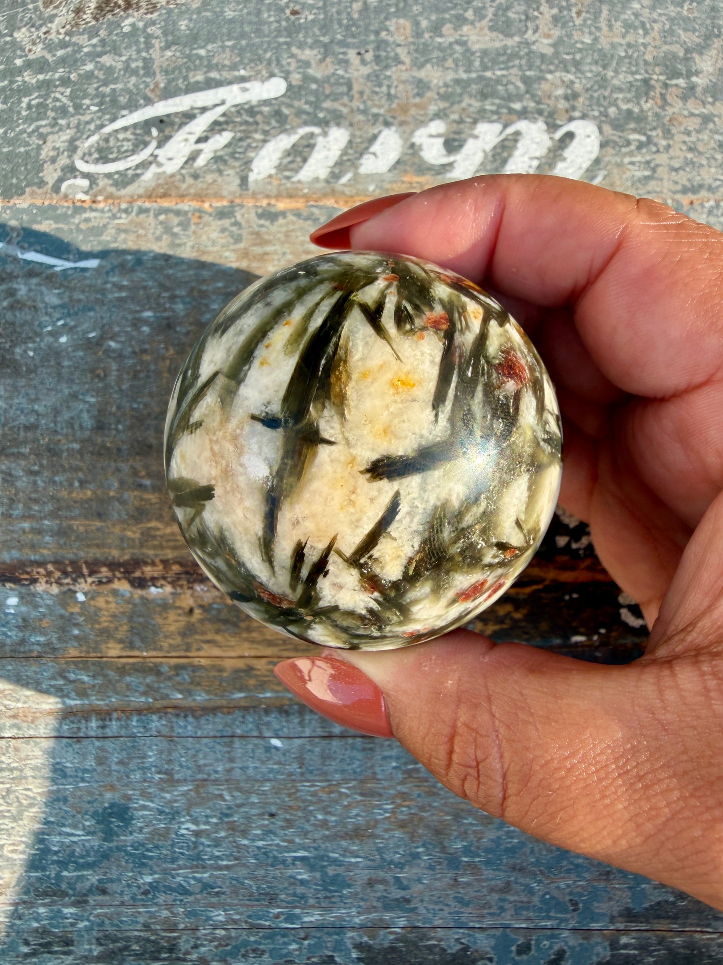 Gorgeous Green Tourmaline & Mica Sphere | Opt 78