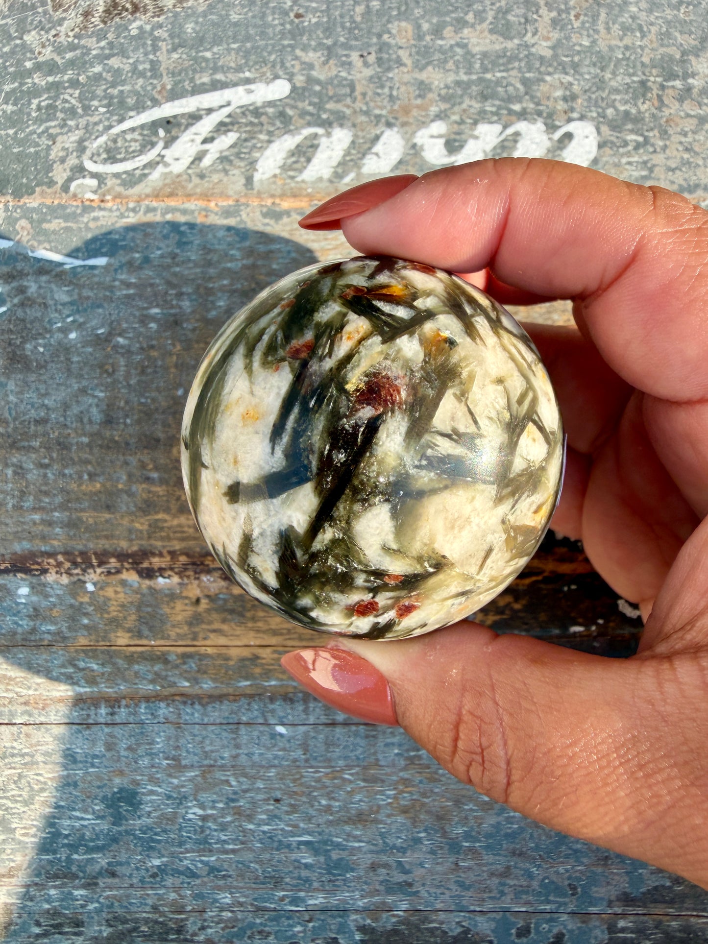 Gorgeous Green Tourmaline & Mica Sphere | Opt 78
