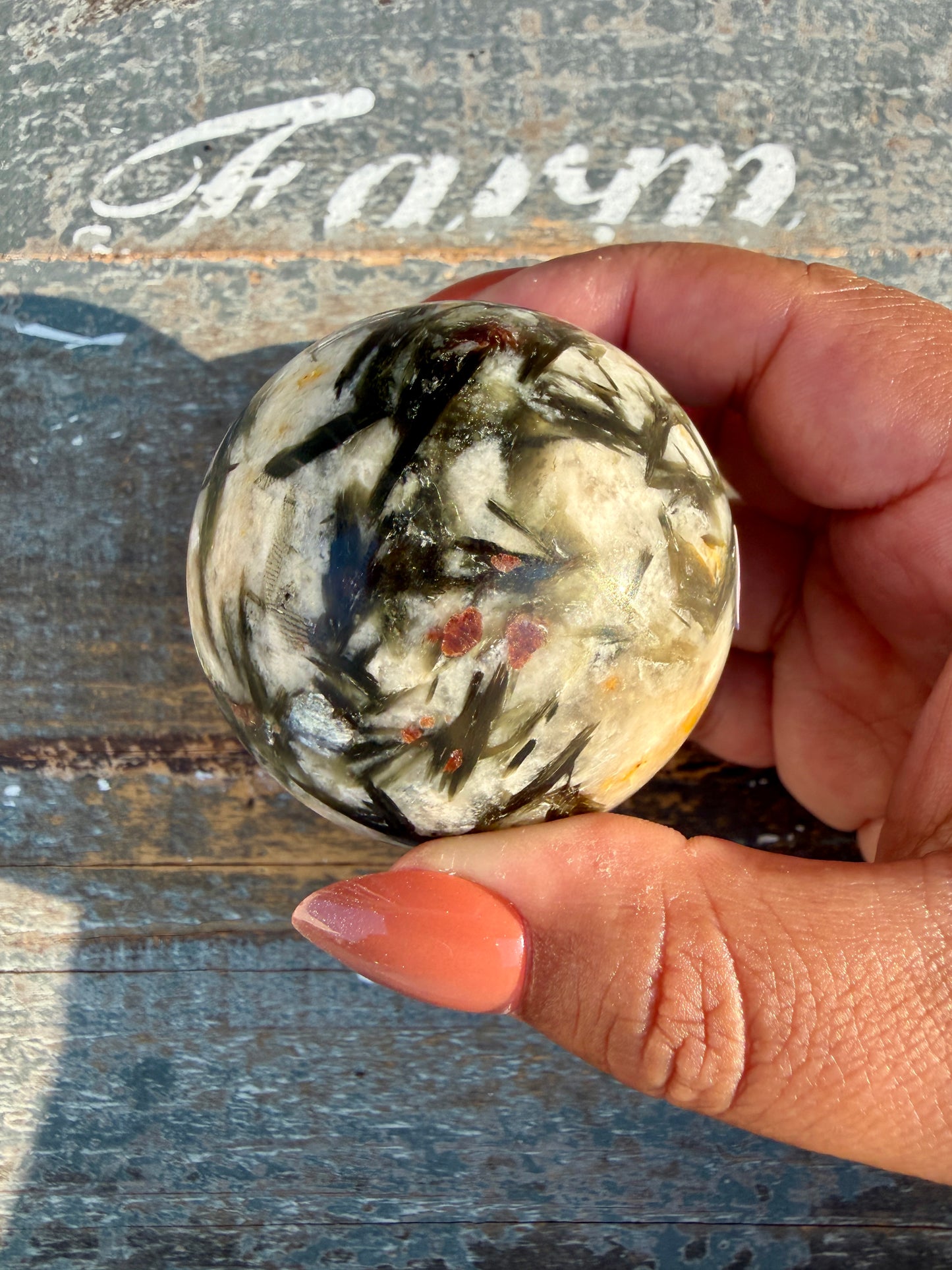 Gorgeous Green Tourmaline & Mica Sphere | Opt 78
