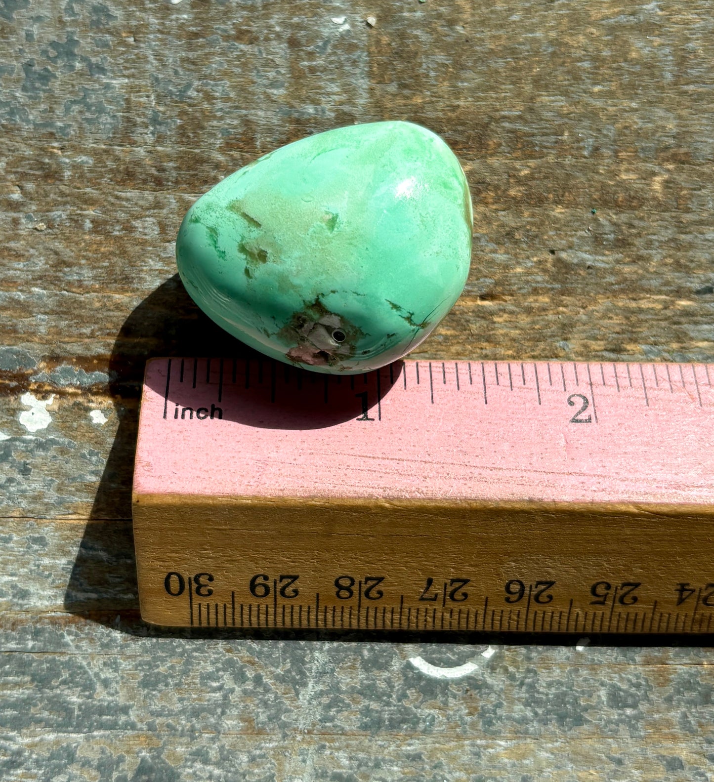 Gorgeous Green Variscite Palm Stone from Utah