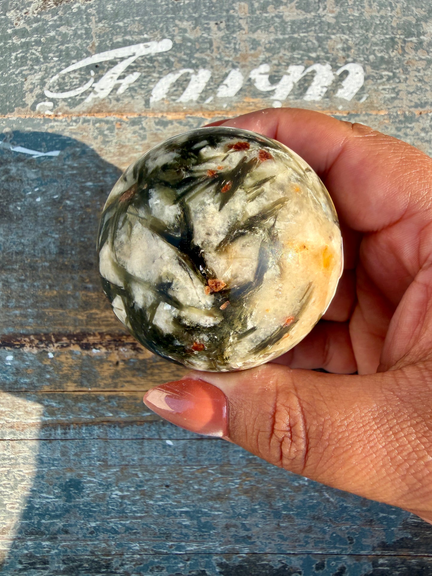 Gorgeous Green Tourmaline & Mica Sphere | Opt 78