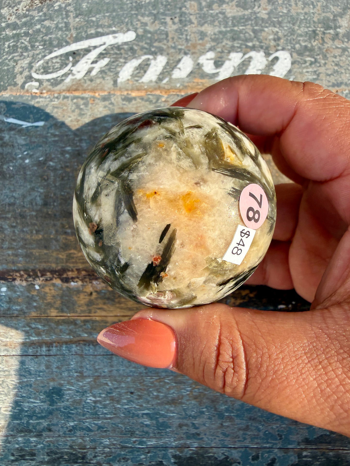 Gorgeous Green Tourmaline & Mica Sphere | Opt 78