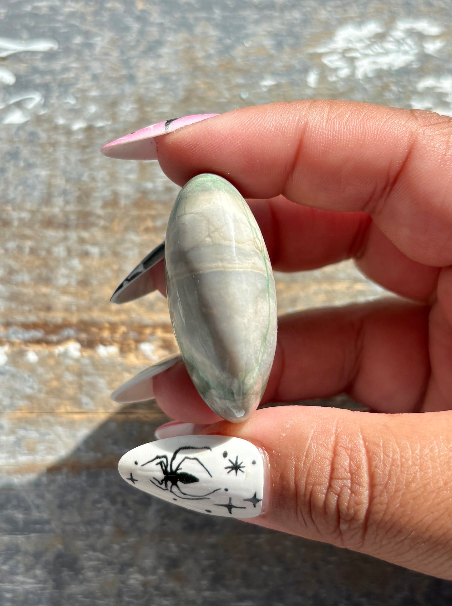 Gorgeous Green Variscite Palm Stone from Utah