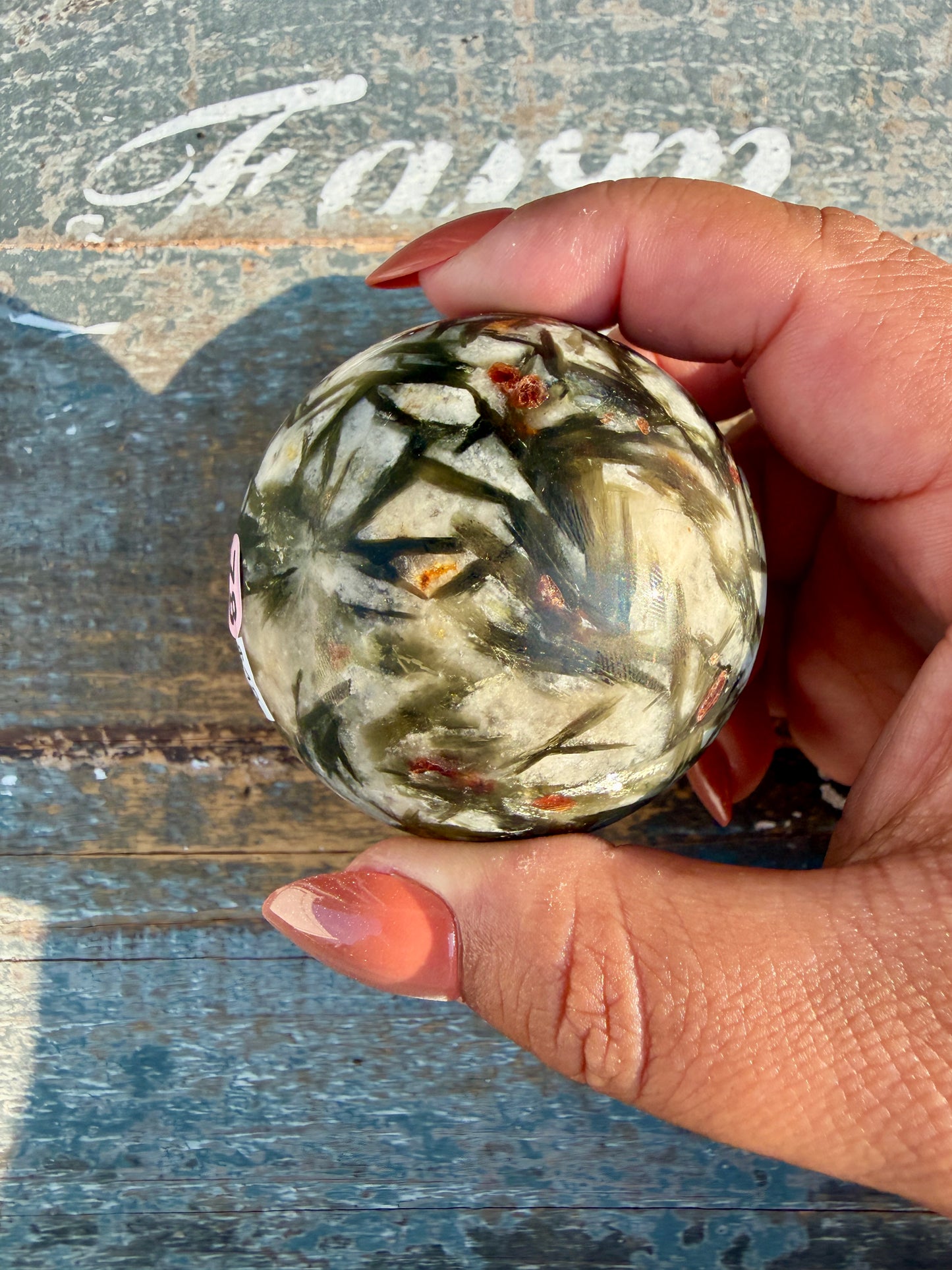 Gorgeous Green Tourmaline & Mica Sphere | Opt 78