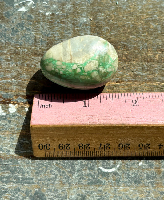 Gorgeous Green Variscite Palm Stone from Utah