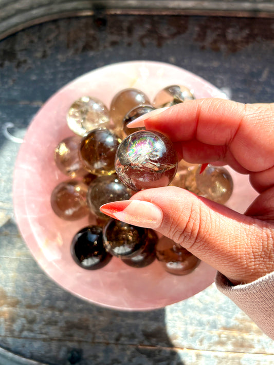 One (1) Gorgeous Smokey Quartz Mini Sphere from Brazil