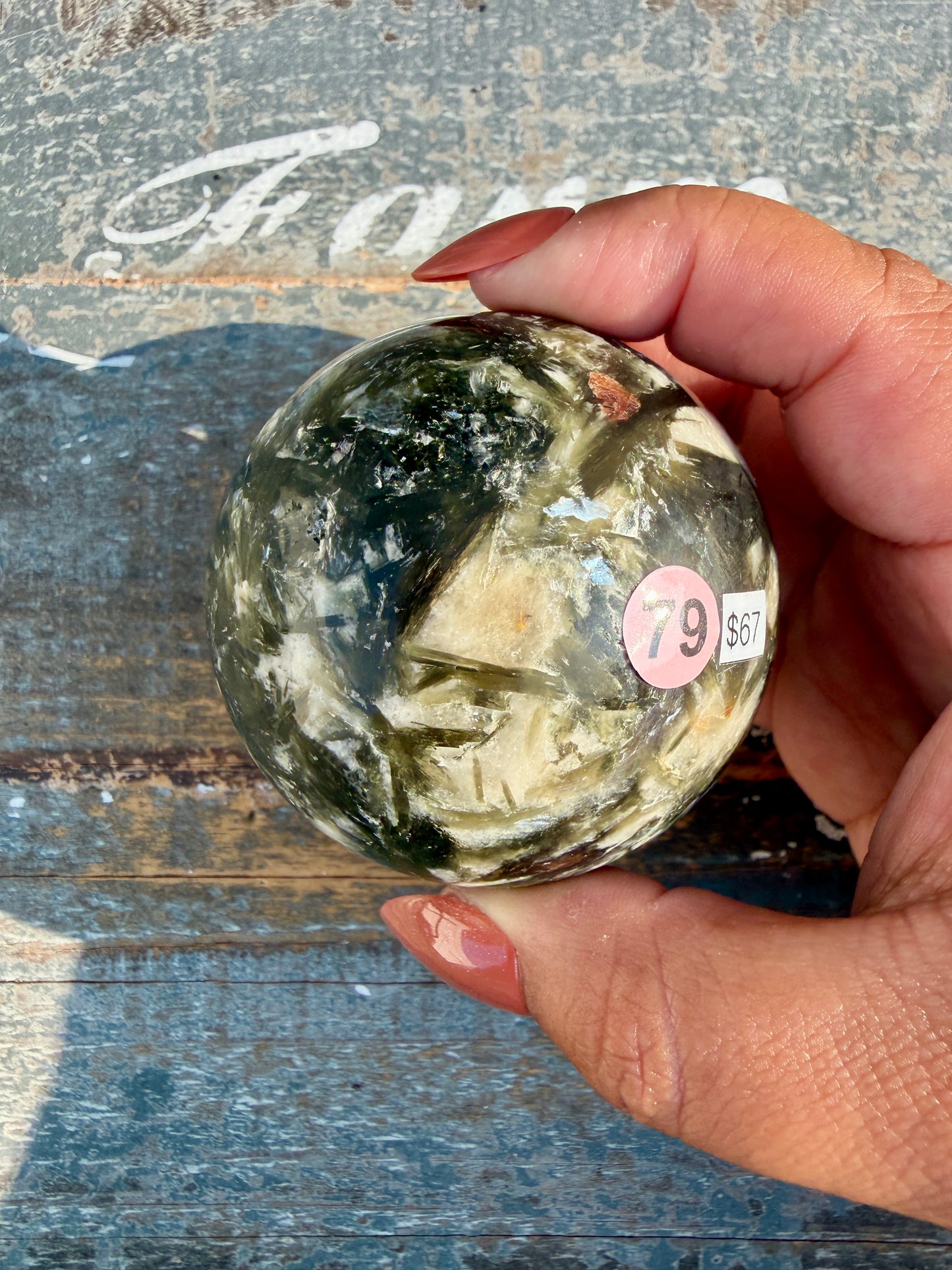 Gorgeous Green Tourmaline & Mica Sphere | Opt 79