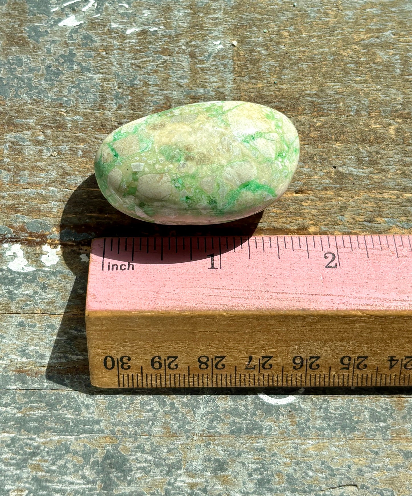 Gorgeous Green Variscite Palm Stone from Utah