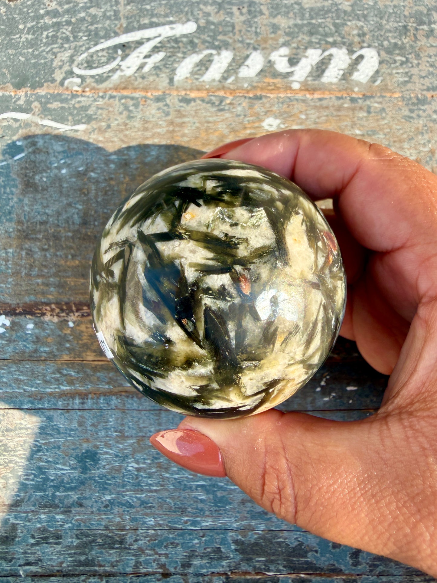 Gorgeous Green Tourmaline & Mica Sphere | Opt 80