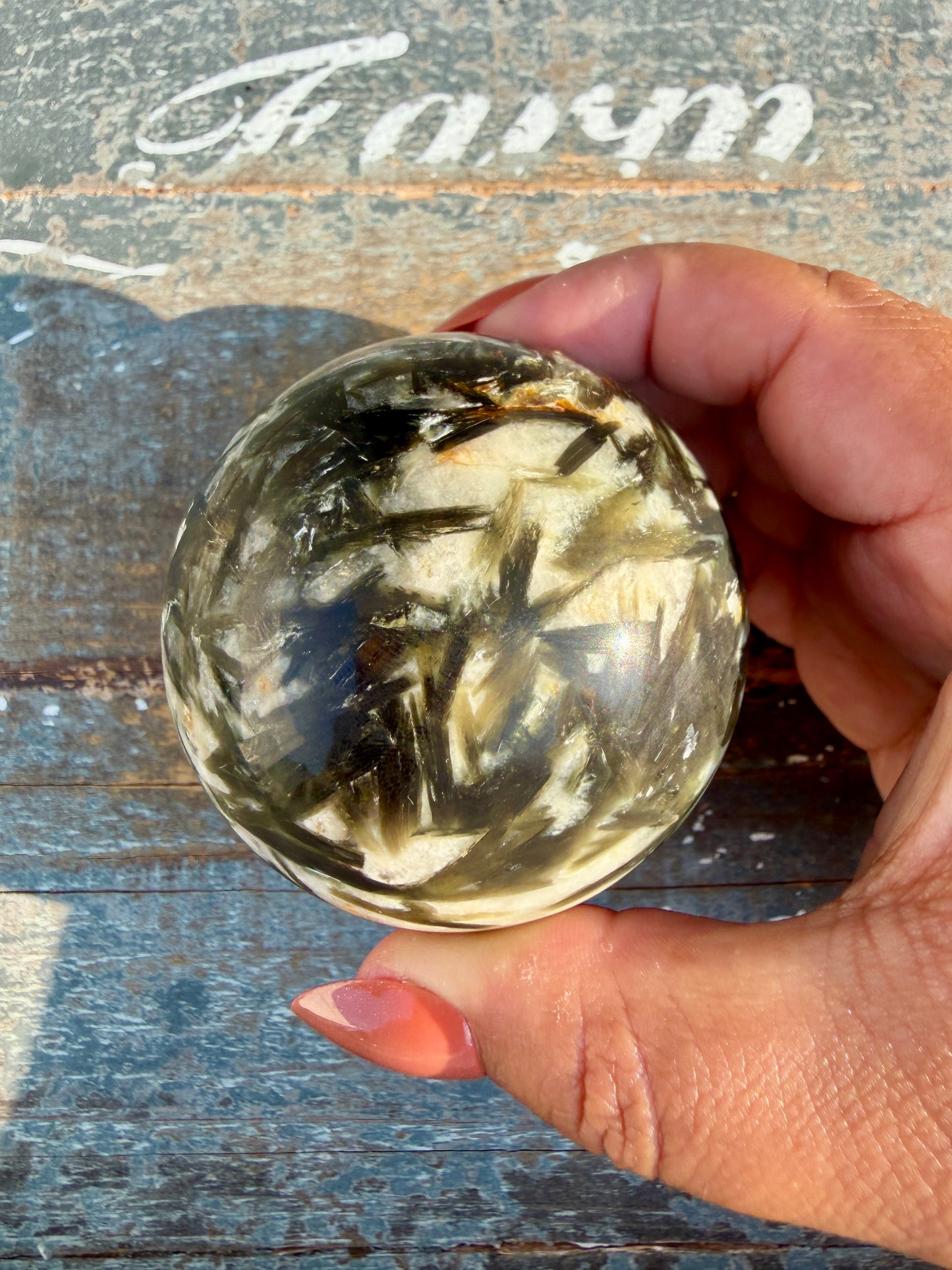 Gorgeous Green Tourmaline & Mica Sphere | Opt 80