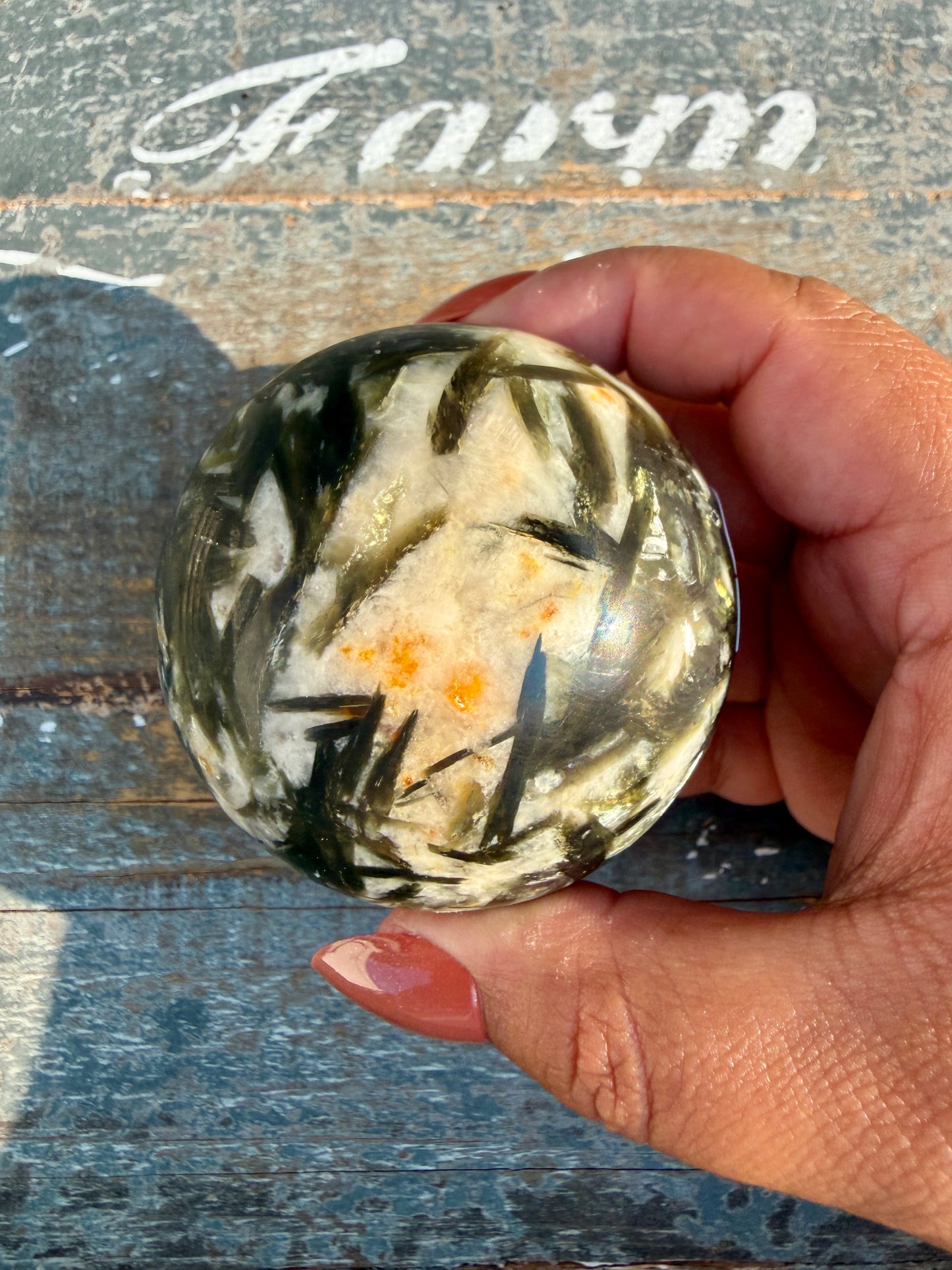Gorgeous Green Tourmaline & Mica Sphere | Opt 80