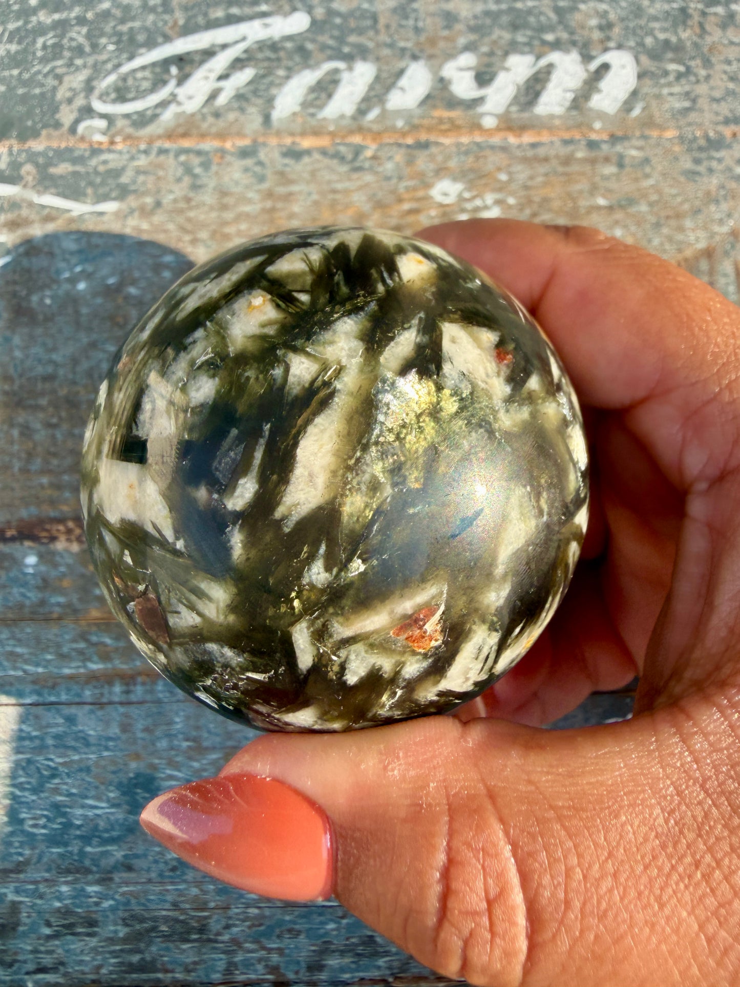 Gorgeous Green Tourmaline & Mica Sphere | Opt 80