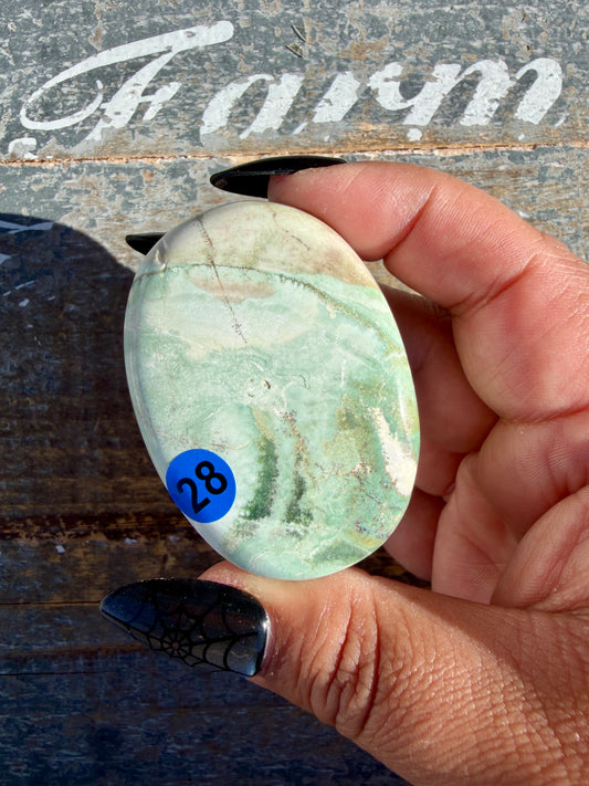 Pastel Unicorn Jasper Palm Stone | India | Opt 28