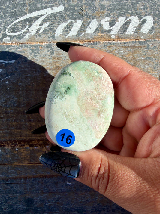 Pastel Unicorn Jasper Palm Stone | India | Opt 16
