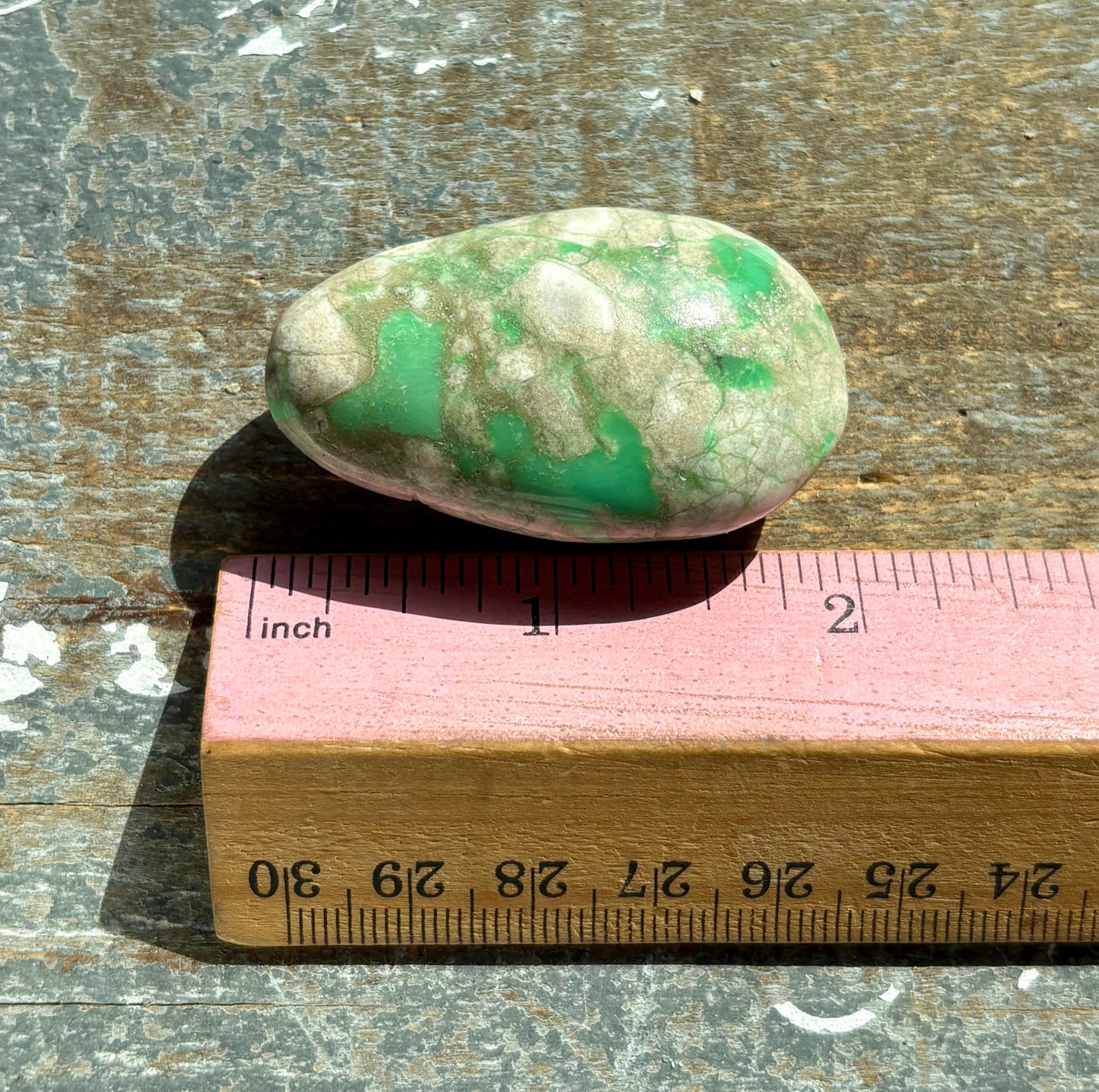 Gorgeous Green Variscite Palm Stone from Utah