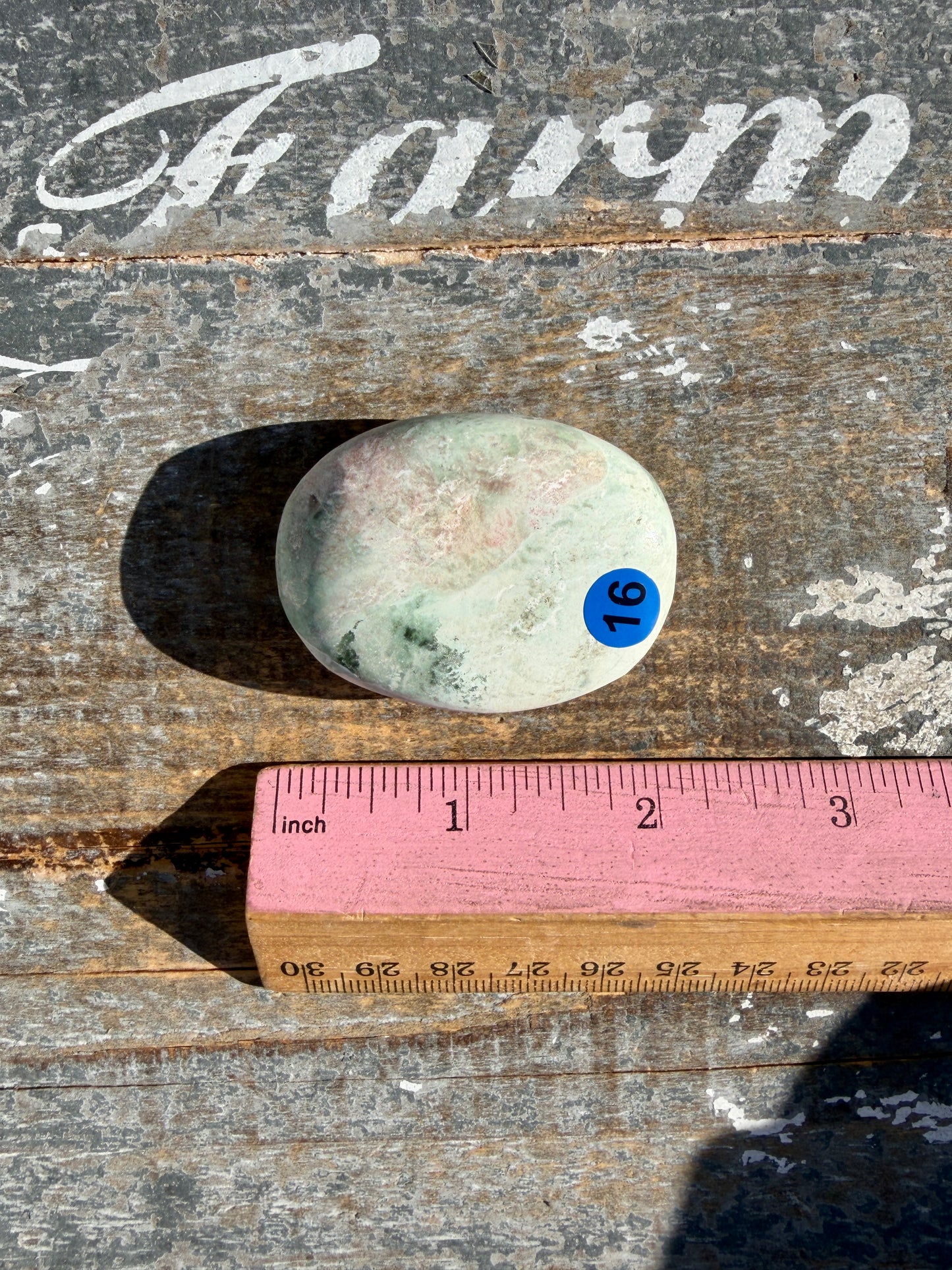 Pastel Unicorn Jasper Palm Stone | India | Opt 16