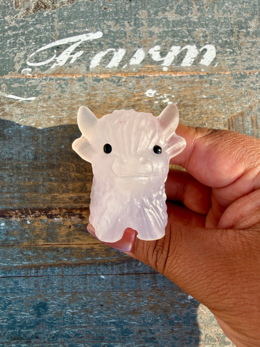 Adorable Lavender Fluorite Highland Cow | Opt U